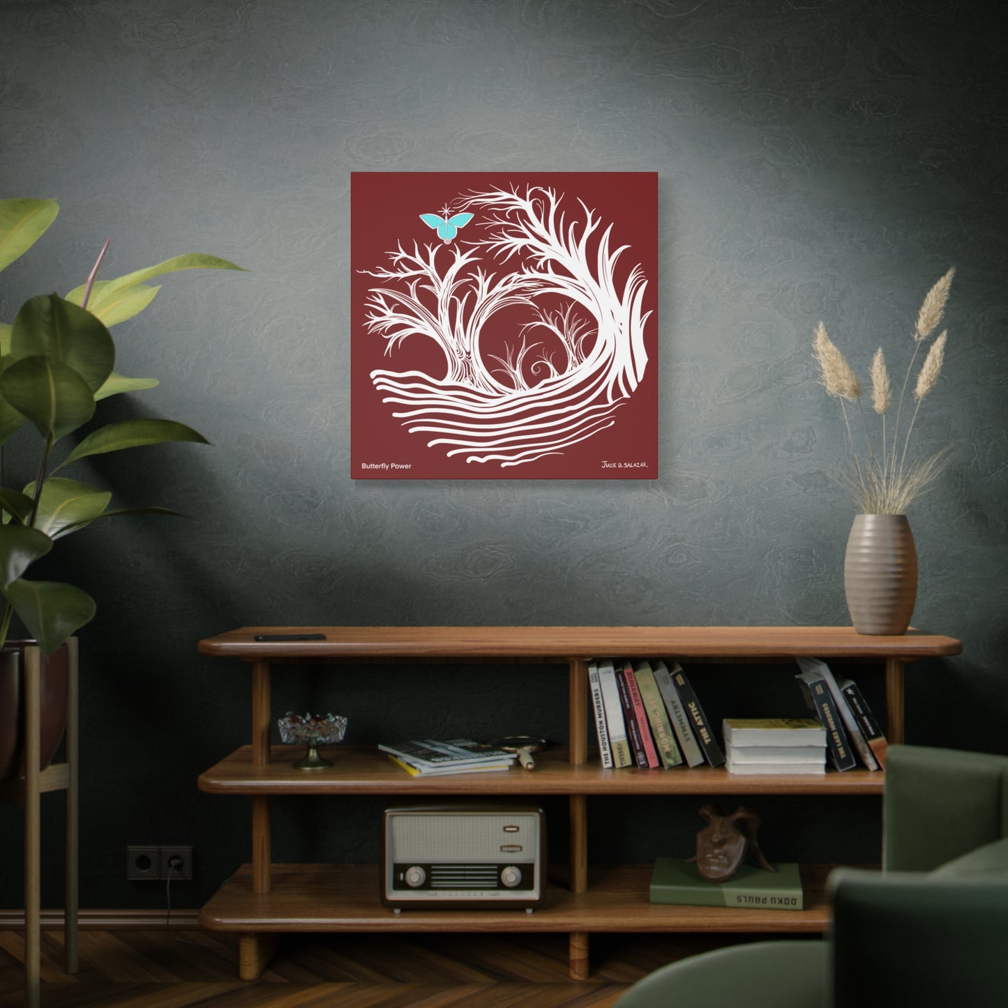 “Butterfly Power”, IMAGINE™ Series, Hand-Drawn Art Print, Wall Art Collection, Stretched Canvas , 6 x 6 inches, 20 x 20 inches, 36 x 36 inches, plus 7 More Sizes