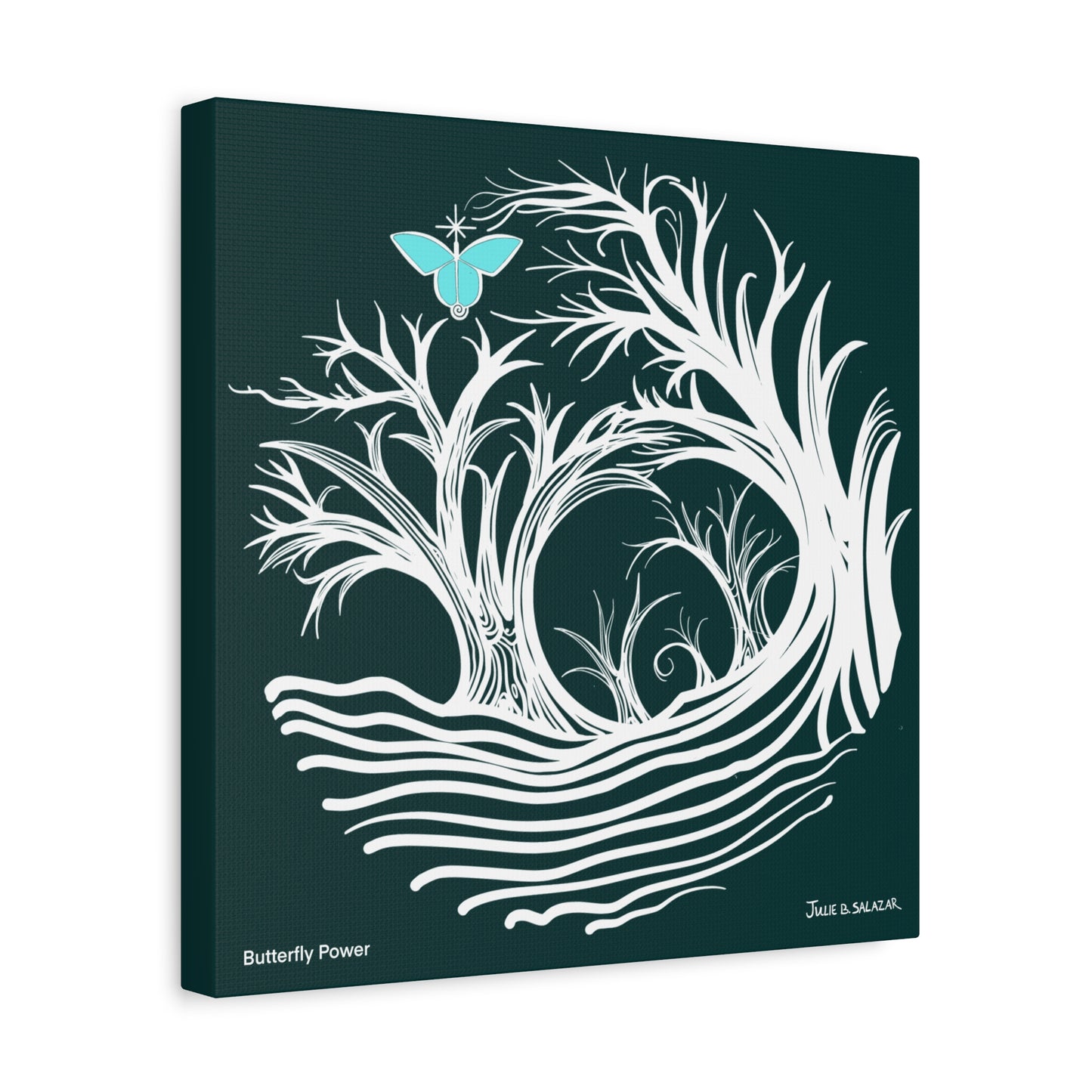 “Butterfly Power”, IMAGINE™ Series, Hand-Drawn Art Print, Wall Art Collection, Stretched Canvas , 6 x 6 inches, 20 x 20 inches, 36 x 36 inches, plus 7 More Sizes