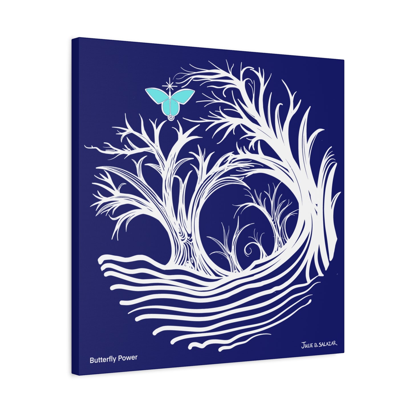 “Butterfly Power”, IMAGINE™ Series, Hand-Drawn Art Print, Wall Art Collection, Stretched Canvas , 6 x 6 inches, 20 x 20 inches, 36 x 36 inches, plus 7 More Sizes