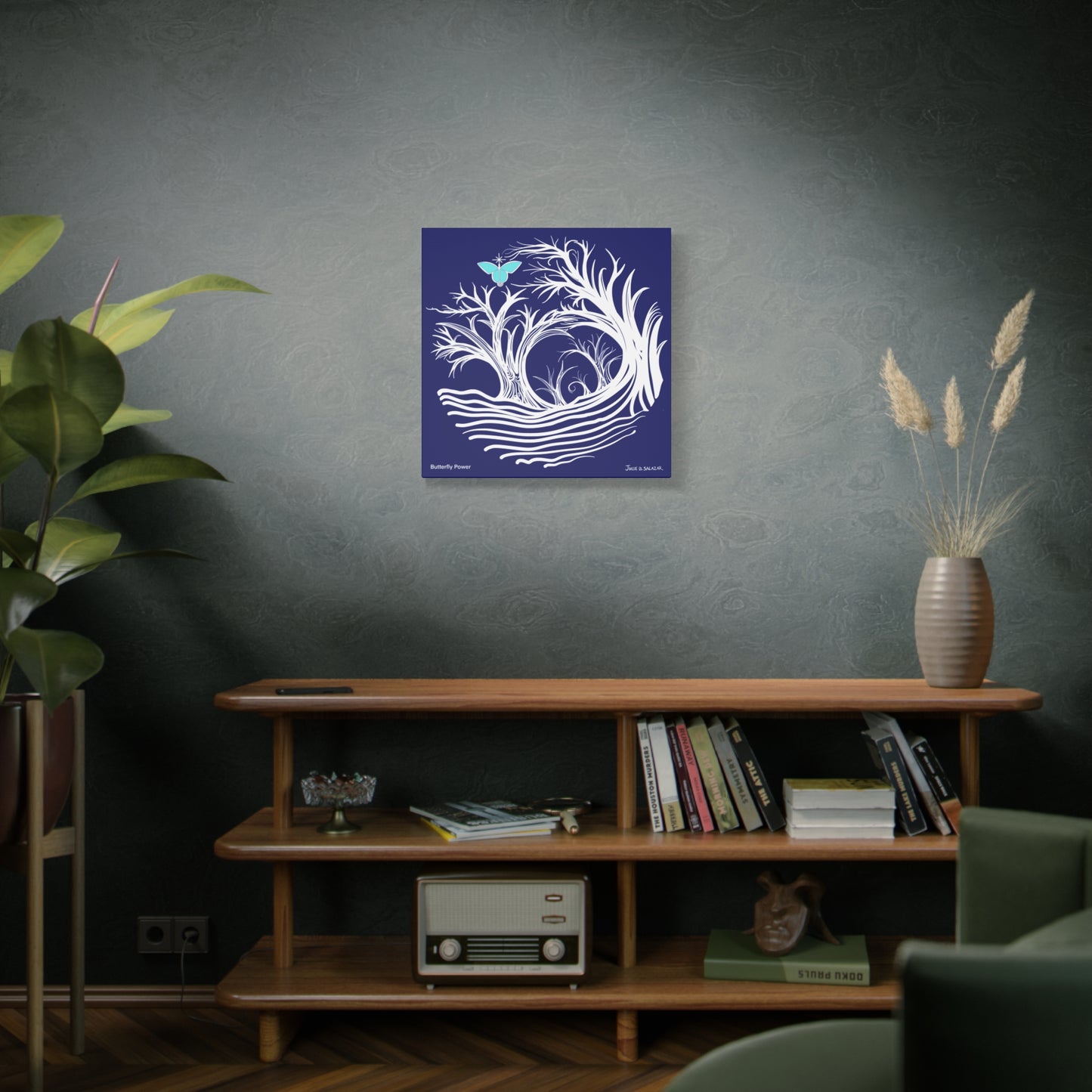 “Butterfly Power”, IMAGINE™ Series, Hand-Drawn Art Print, Wall Art Collection, Stretched Canvas , 6 x 6 inches, 20 x 20 inches, 36 x 36 inches, plus 7 More Sizes