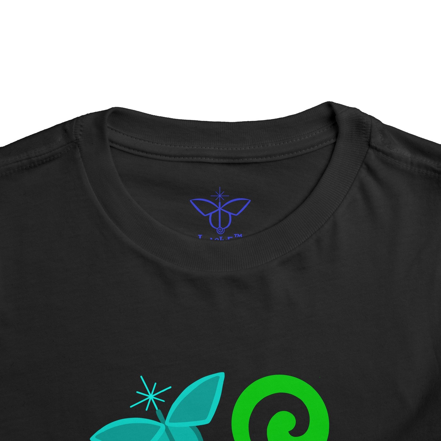 “Cosmic Butterfly Kid”, IMAGINE™ Series, Hand-Drawn Art Print, Bella+Canvas 3001T Kid’s Cotton Jersey Tee , 4 Sizes — 2T, 3T, 4T, 5T