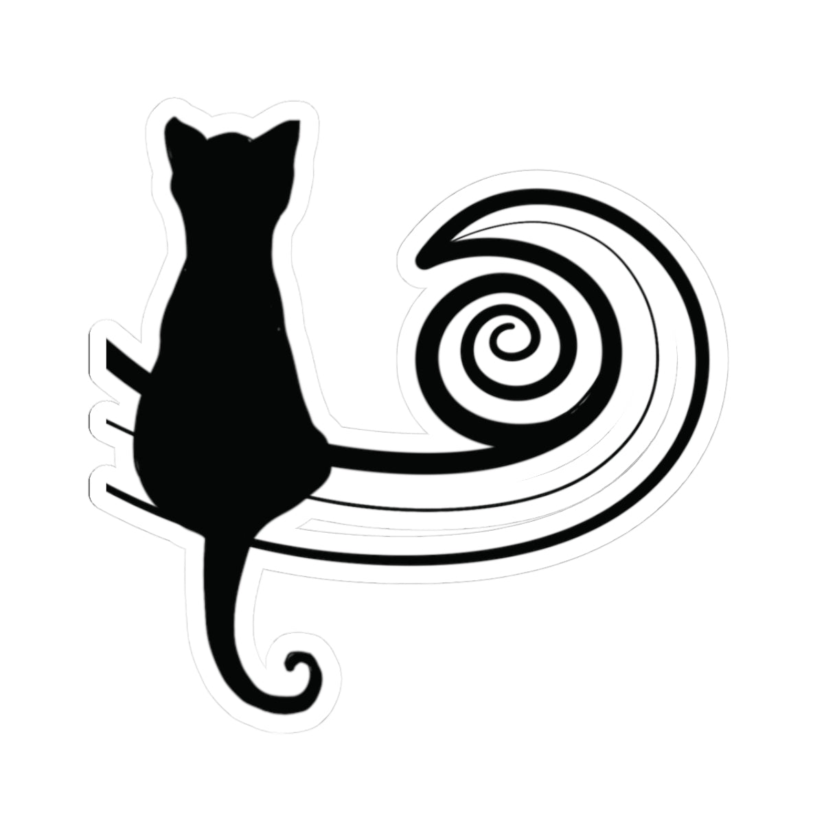 “Cosmic Wave”, IMAGINE™ Series, Hand-Drawn Art Print, Kiss-Cut Stickers, Stellar Kitty Cat Collection, 2, 3, 4, 6, inch