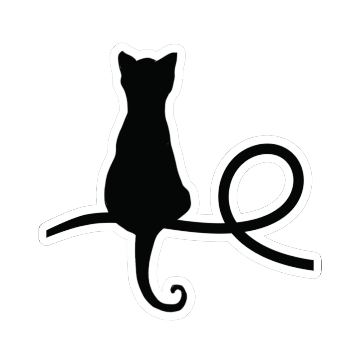 “Daydreaming”, IMAGINE™ Series, Hand-Drawn Art Print, Kiss-Cut Stickers, Stellar Kitty Cat Collection, 2, 3, 4, 6, inch