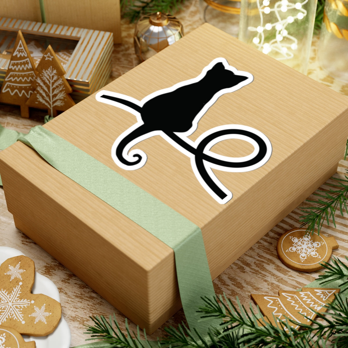 “Daydreaming”, IMAGINE™ Series, Hand-Drawn Art Print, Kiss-Cut Stickers, Stellar Kitty Cat Collection, 2, 3, 4, 6, inch