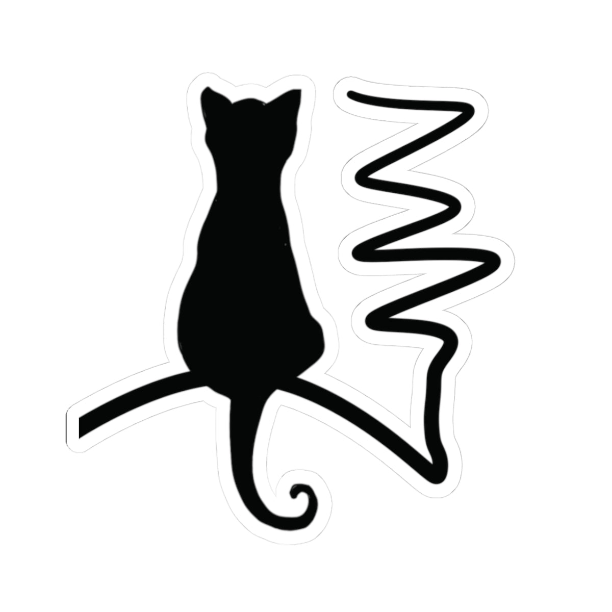 “Distant Storm”, IMAGINE™ Series, Hand-Drawn Art Print, Kiss-Cut Stickers, Stellar Kitty Cat Collection, 2, 3, 4, 6, inch