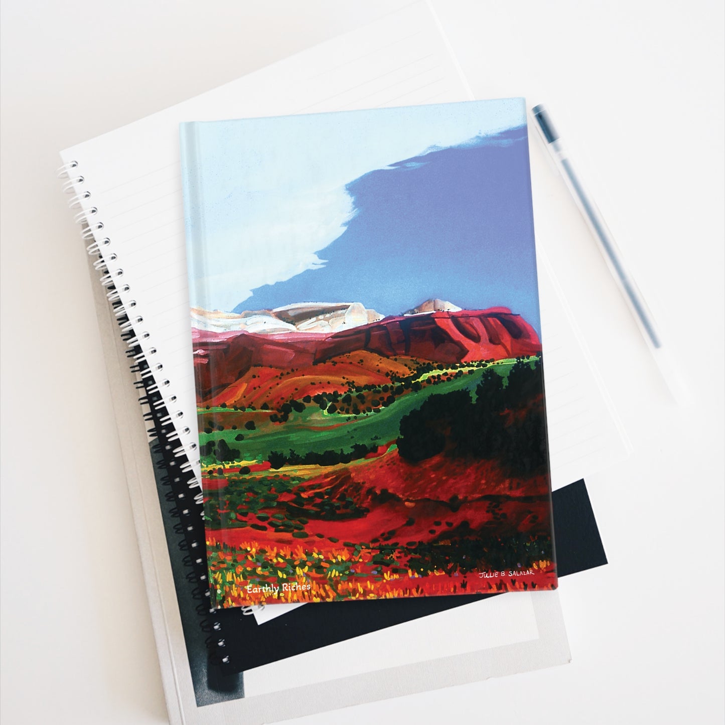 "Earthly Riches", Southwest Landscape, Oil on Canvas Art Print, Hardcover Journal—Lined or Blank