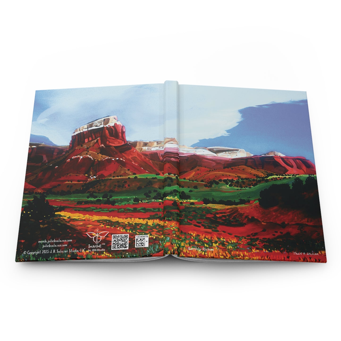 "Earthly Riches", Southwest Landscape, Oil on Canvas Art Print, Hardcover Journal—Lined or Blank