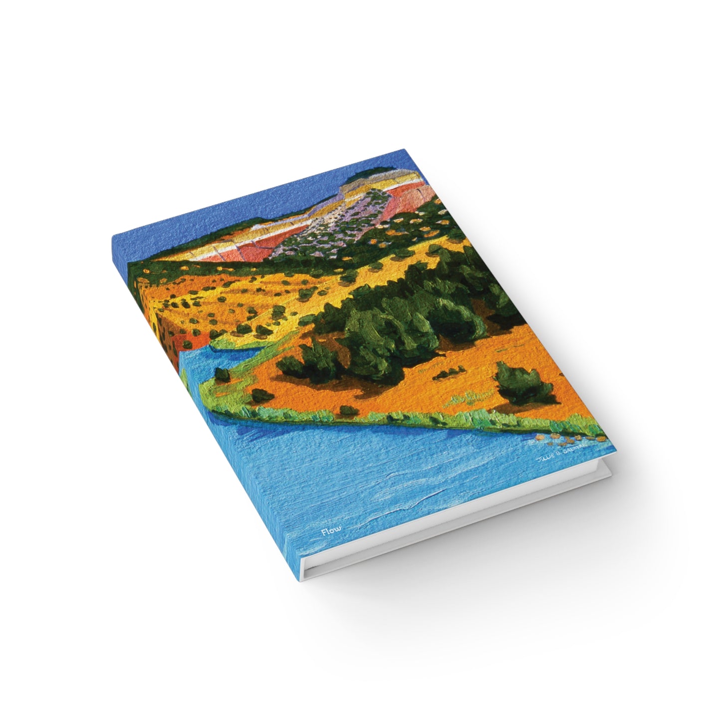 "Flow", Southwest Landscape, Oil on Paper Art Print, Hardcover Journal—Lined or Blank
