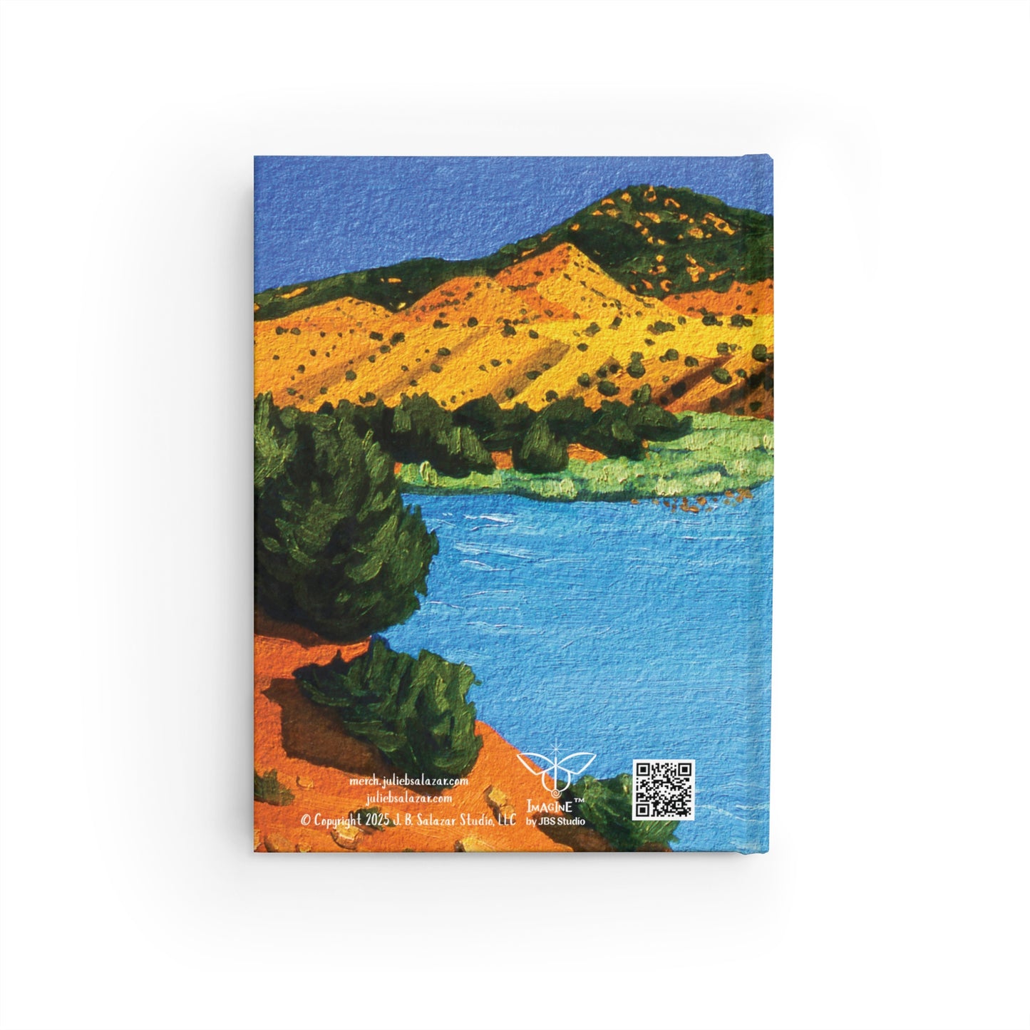 "Flow", Southwest Landscape, Oil on Paper Art Print, Hardcover Journal—Lined or Blank