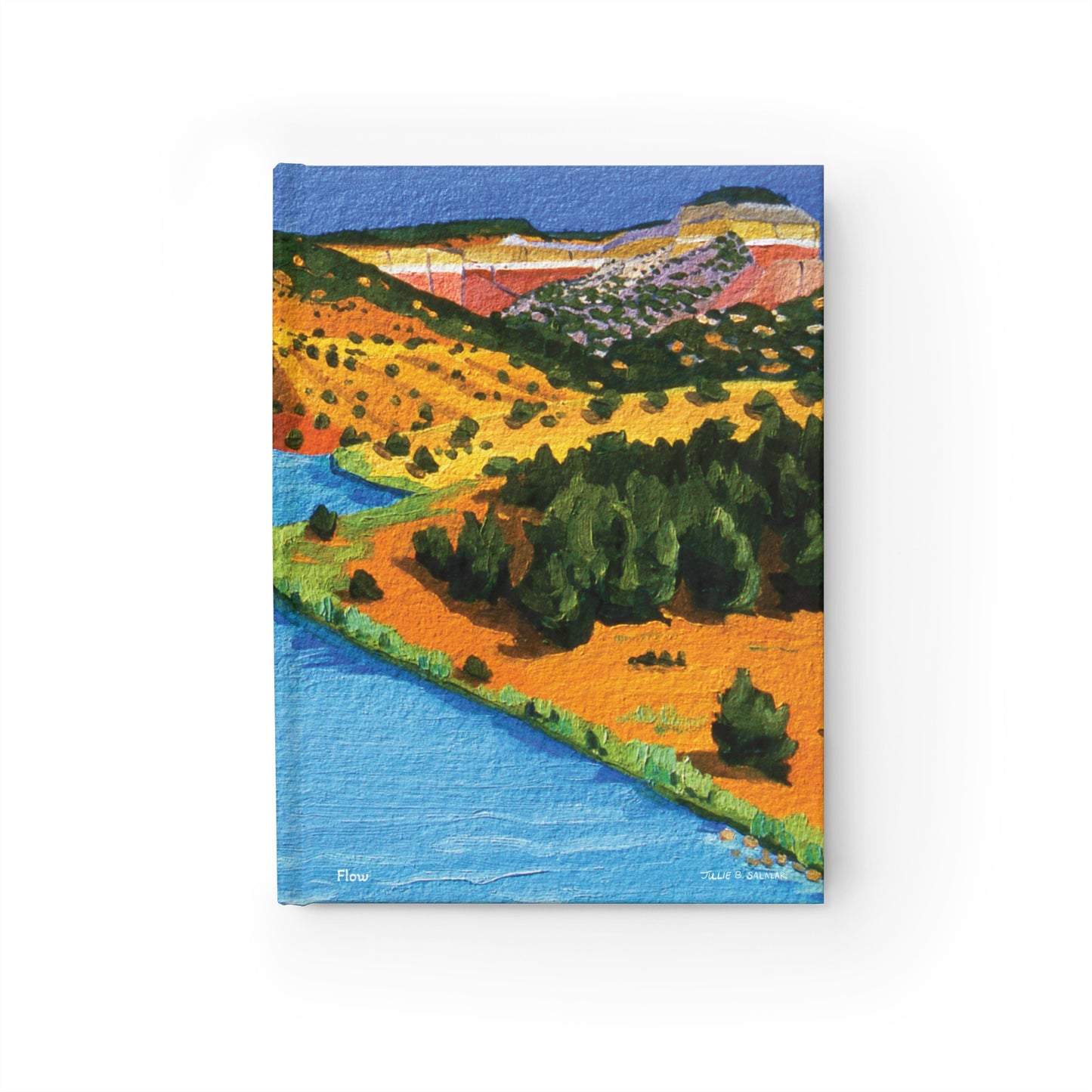 "Flow", Southwest Landscape, Oil on Paper Art Print, Hardcover Journal—Lined or Blank