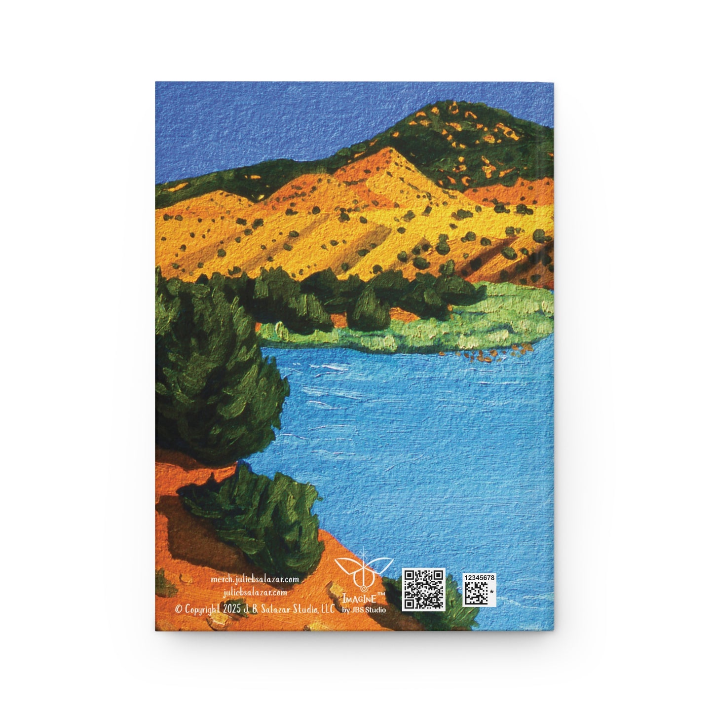 "Flow", Southwest Landscape, Oil on Paper Art Print, Hardcover Journal—Lined or Blank