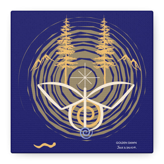 “Golden Dawn”, IMAGINE™ Series, Hand-Drawn Art Print, Wall Art Collection, Stretched Canvas , 6 x 6 inches, 20 x 20 inches, 36 x 36 inches, plus 7 More Sizes