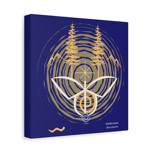 “Golden Dawn”, IMAGINE™ Series, Hand-Drawn Art Print, Wall Art Collection, Stretched Canvas , 6 x 6 inches, 20 x 20 inches, 36 x 36 inches, plus 7 More Sizes