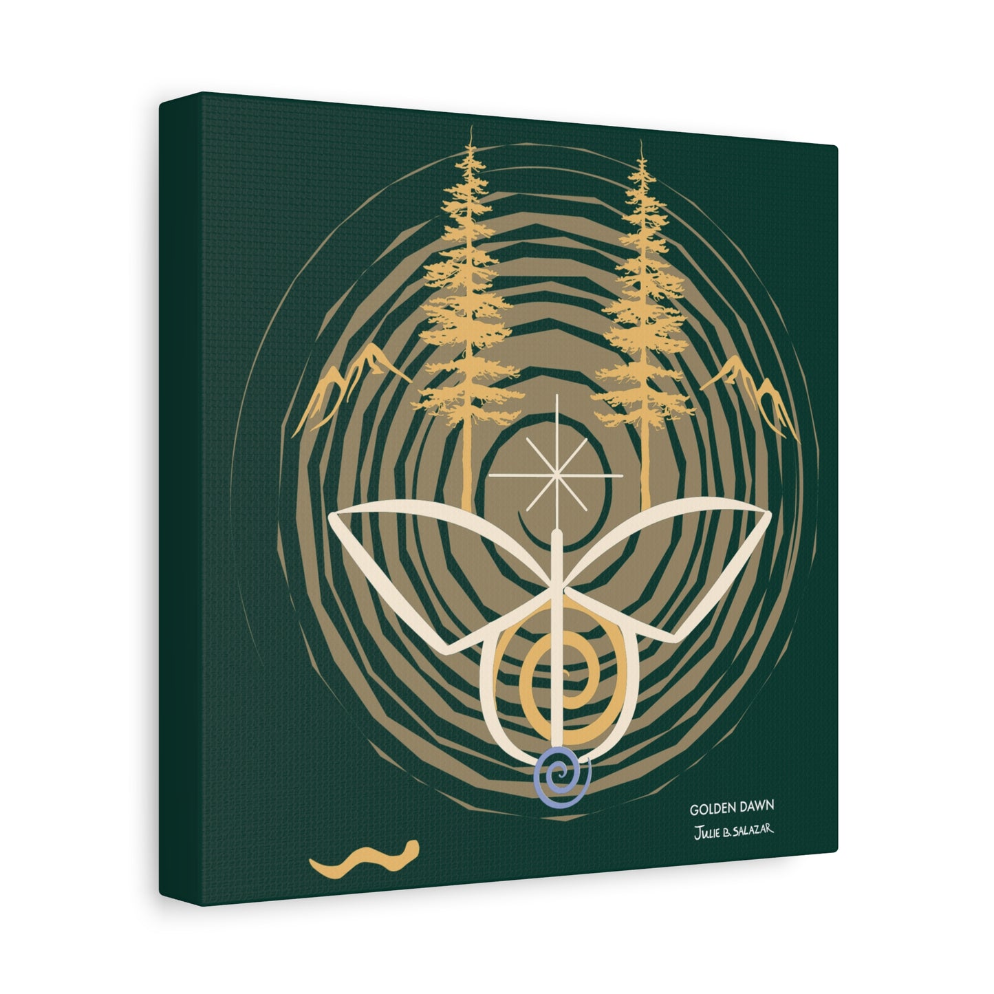 “Golden Dawn”, IMAGINE™ Series, Hand-Drawn Art Print, Wall Art Collection, Stretched Canvas , 6 x 6 inches, 20 x 20 inches, 36 x 36 inches, plus 7 More Sizes