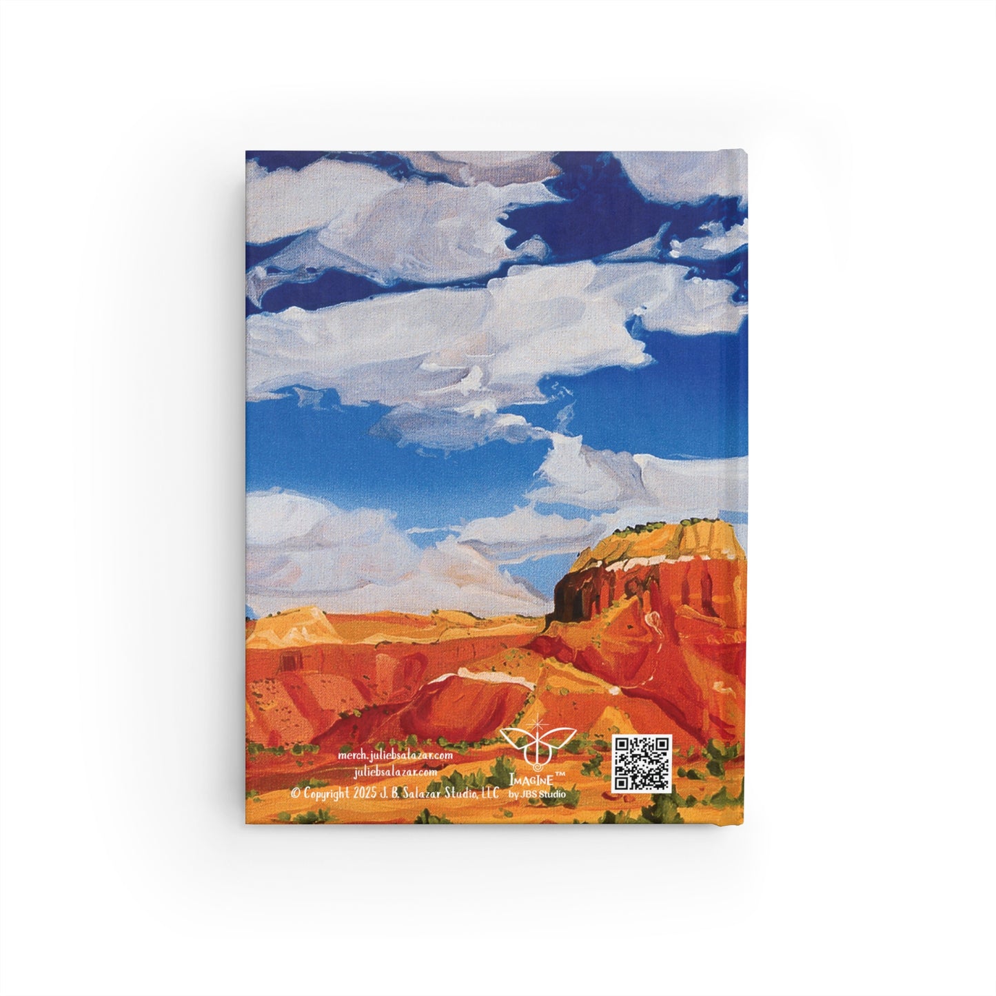 "Grace and Beauty", Southwest Landscape, Oil on Canvas Art Print, Hardcover Journal—Lined or Blank