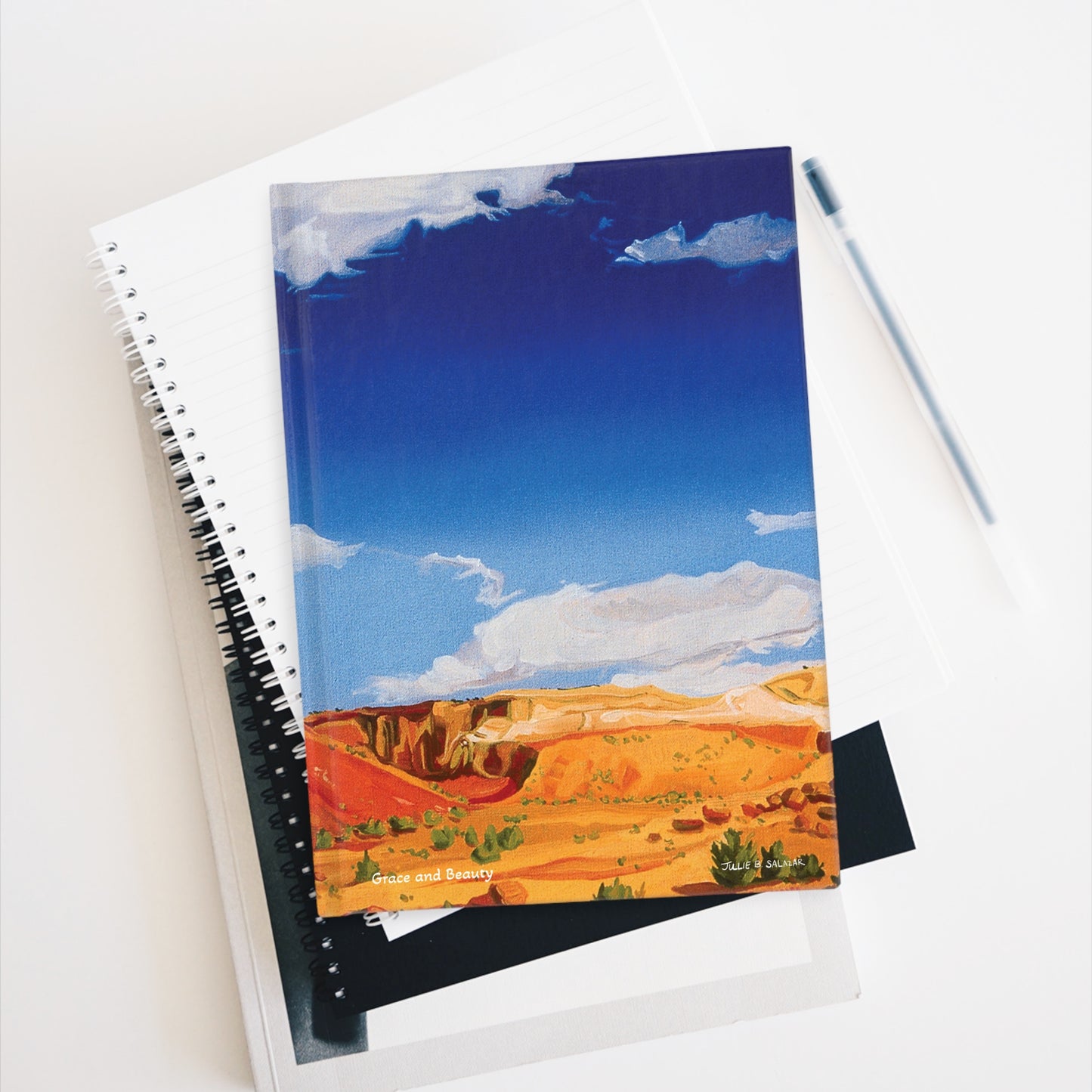 "Grace and Beauty", Southwest Landscape, Oil on Canvas Art Print, Hardcover Journal—Lined or Blank
