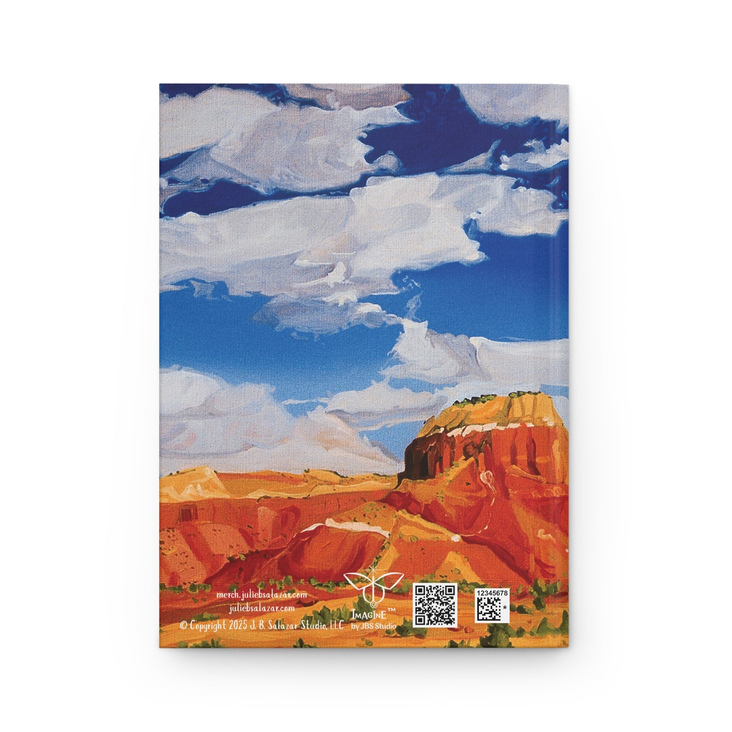 "Grace and Beauty", Southwest Landscape, Oil on Canvas Art Print, Hardcover Journal—Lined or Blank