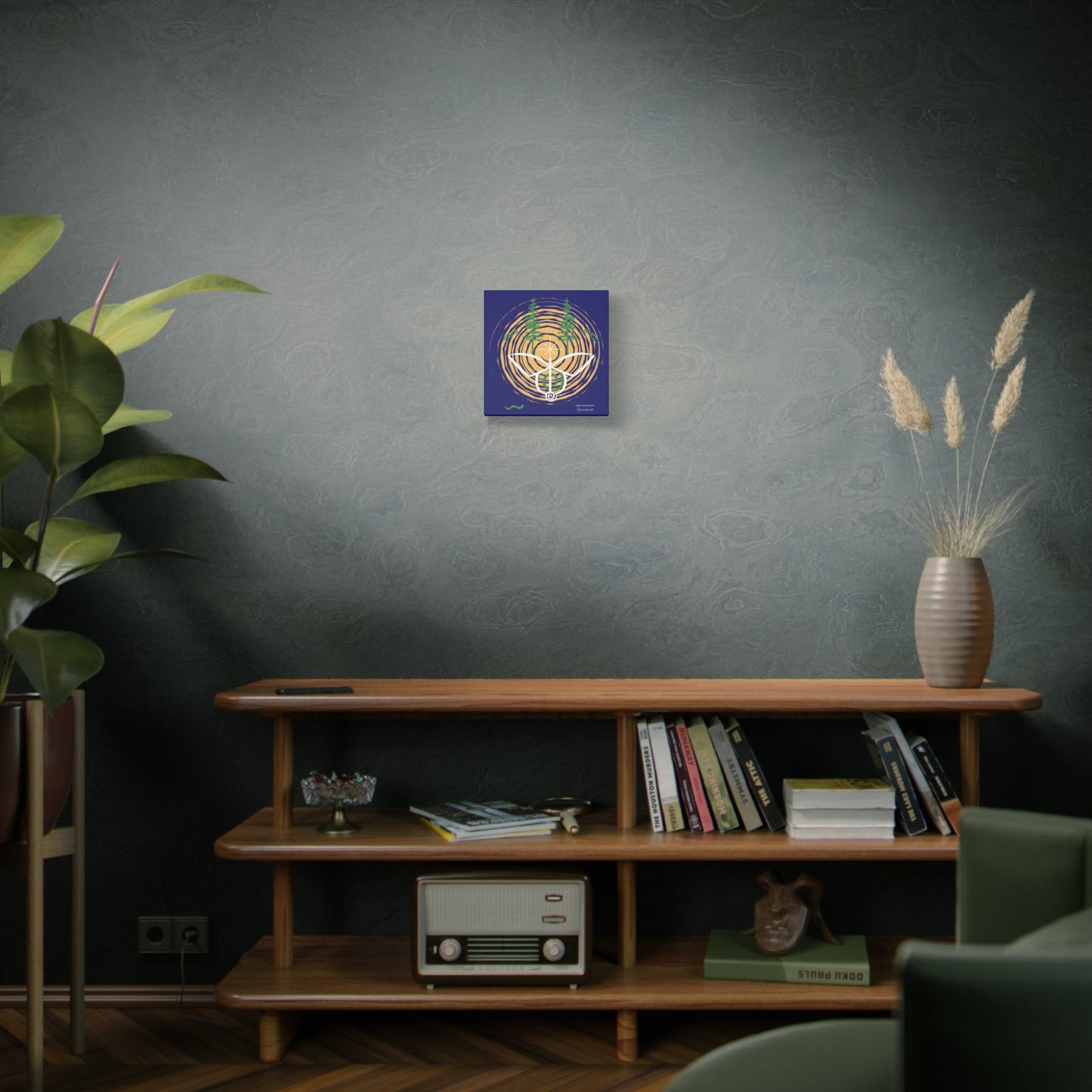 “Green Awakening”, IMAGINE™ Series, Hand-Drawn Art Print, Wall Art Collection, Stretched Canvas , 6 x 6 inches, 20 x 20 inches, 36 x 36 inches, plus 7 More Sizes