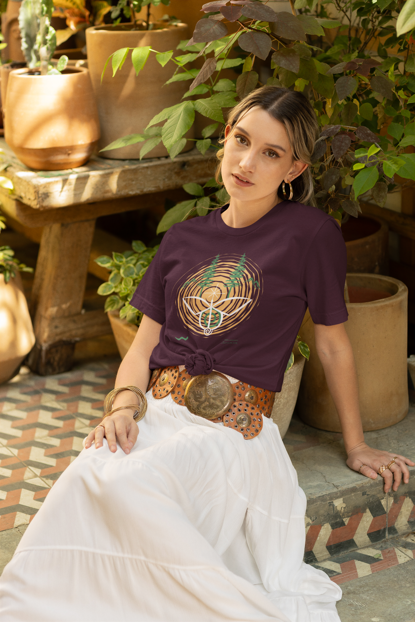 "Green Awakening", IMAGINE™ Series, Hand-Drawn Art Print, Bella+Canvas 3001 Unisex Jersey Short Sleeve Tee
