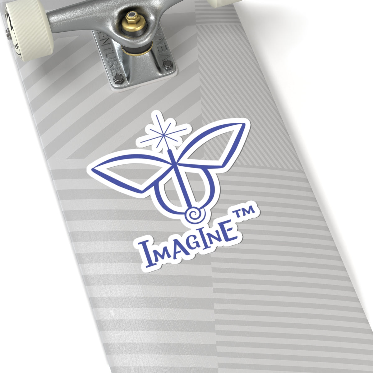 “Imagine, Imagine, Imagine”, IMAGINE™ Series, Butterfly Logo, Hand-Drawn Art Print, Kiss-Cut Stickers, 9 Colors, 2, 3, 4, 6, inch