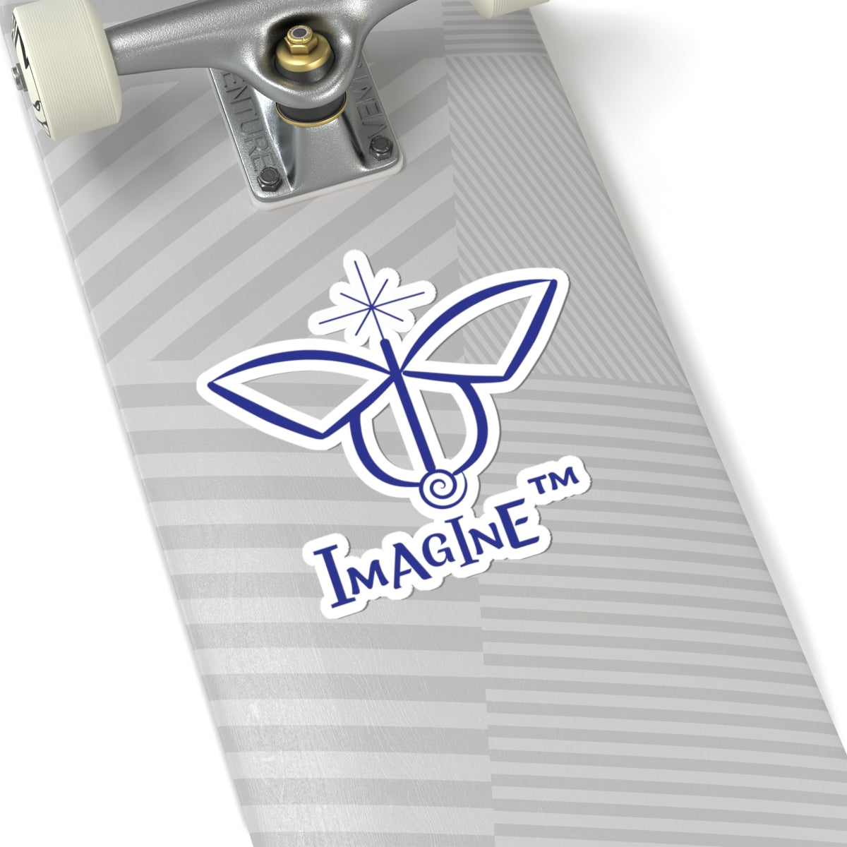 “Imagine, Imagine, Imagine”, IMAGINE™ Series, Butterfly Logo, Hand-Drawn Art Print, Kiss-Cut Stickers, 9 Colors, 2, 3, 4, 6, inch