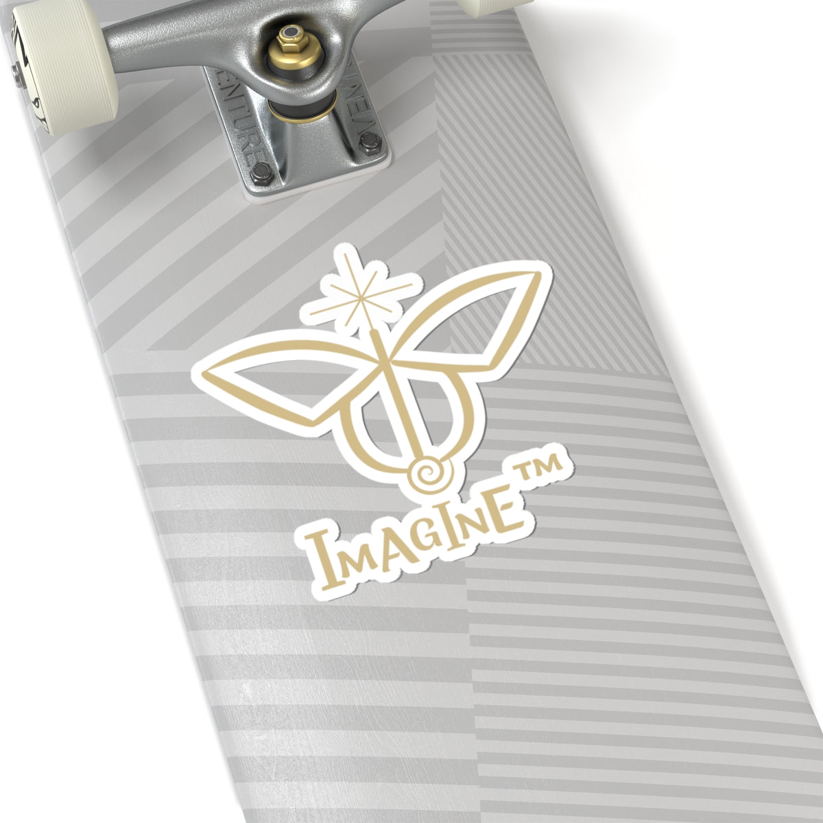 “Imagine, Imagine, Imagine”, IMAGINE™ Series, Butterfly Logo, Hand-Drawn Art Print, Kiss-Cut Stickers, 9 Colors, 2, 3, 4, 6, inch