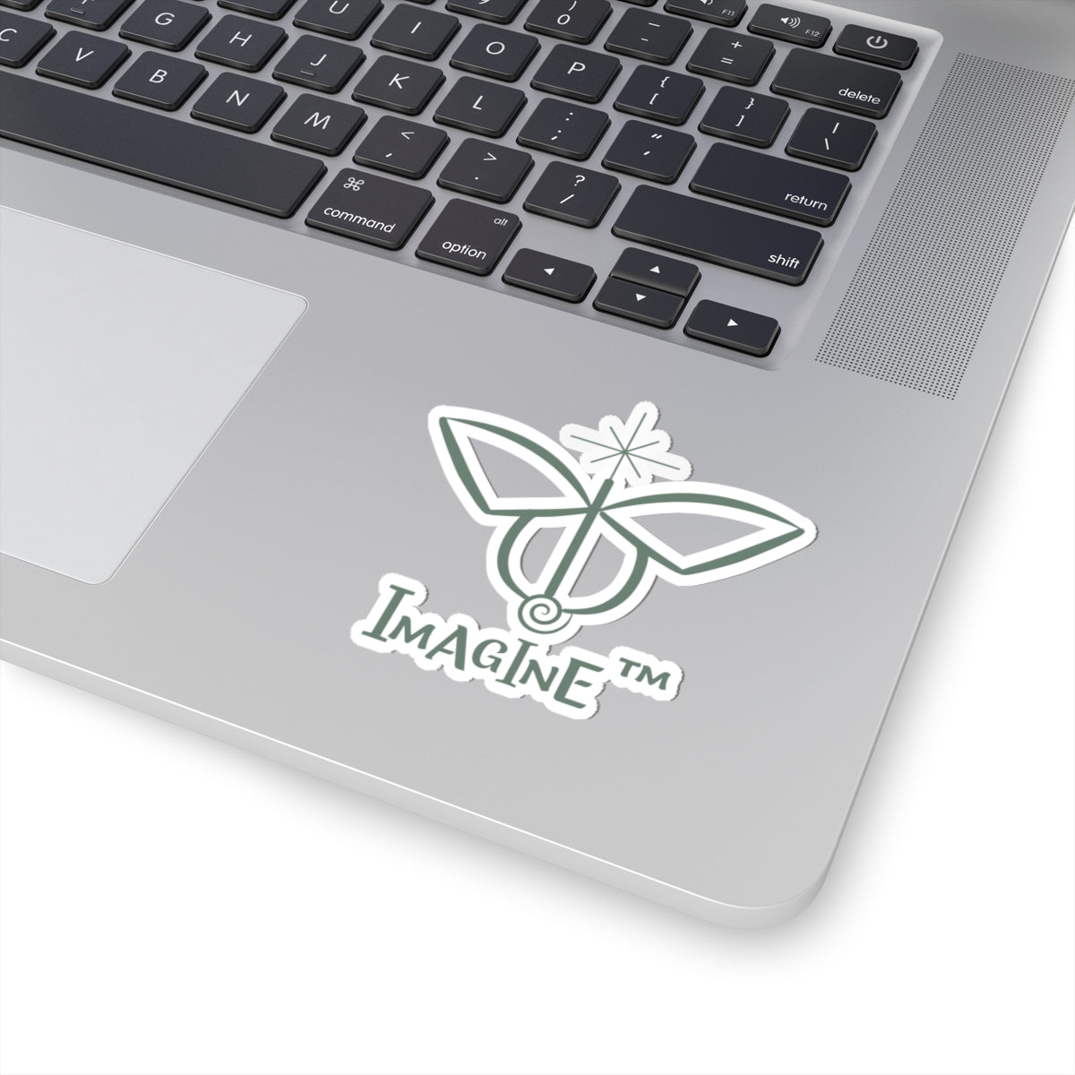 “Imagine, Imagine, Imagine”, IMAGINE™ Series, Butterfly Logo, Hand-Drawn Art Print, Kiss-Cut Stickers, 9 Colors, 2, 3, 4, 6, inch