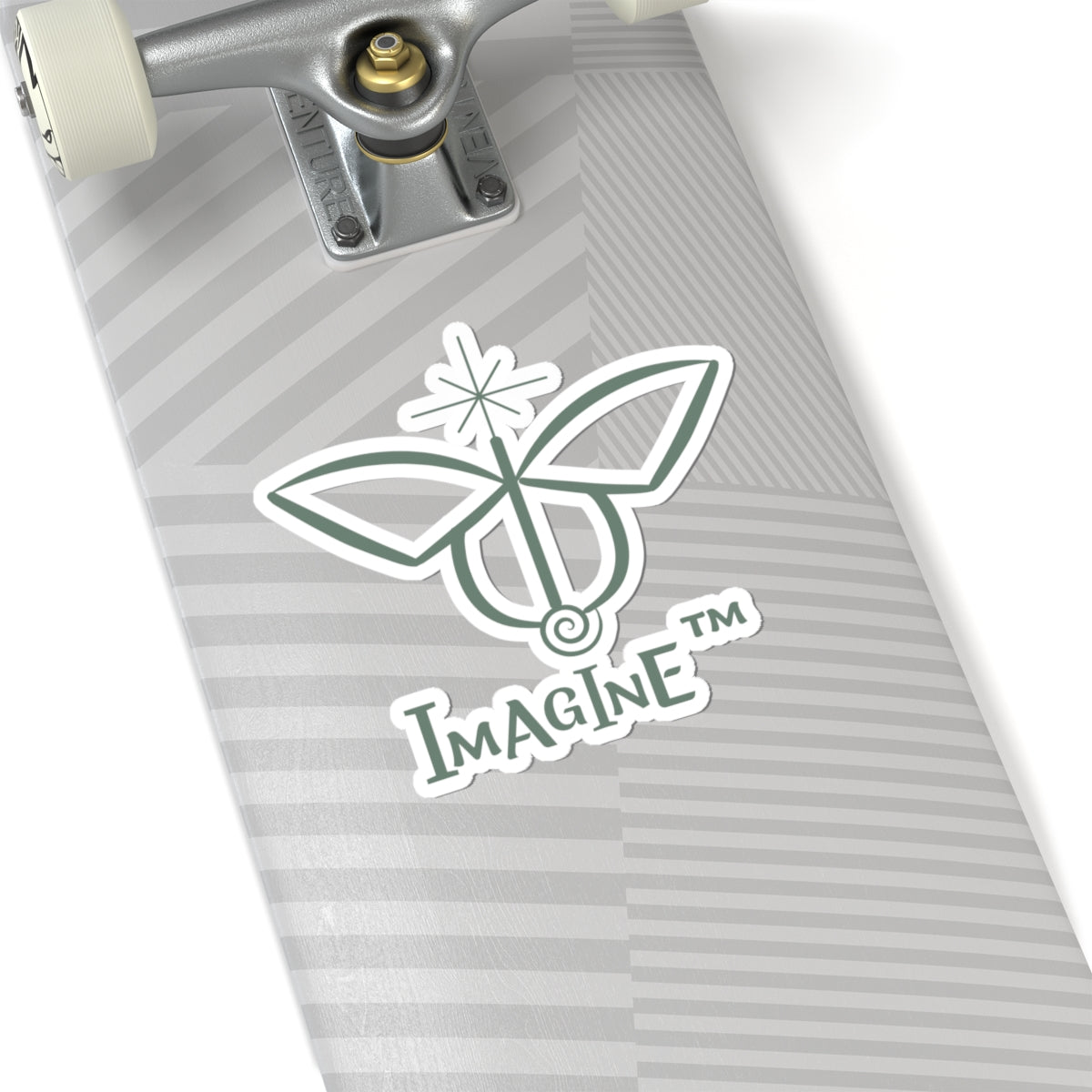“Imagine, Imagine, Imagine”, IMAGINE™ Series, Butterfly Logo, Hand-Drawn Art Print, Kiss-Cut Stickers, 9 Colors, 2, 3, 4, 6, inch