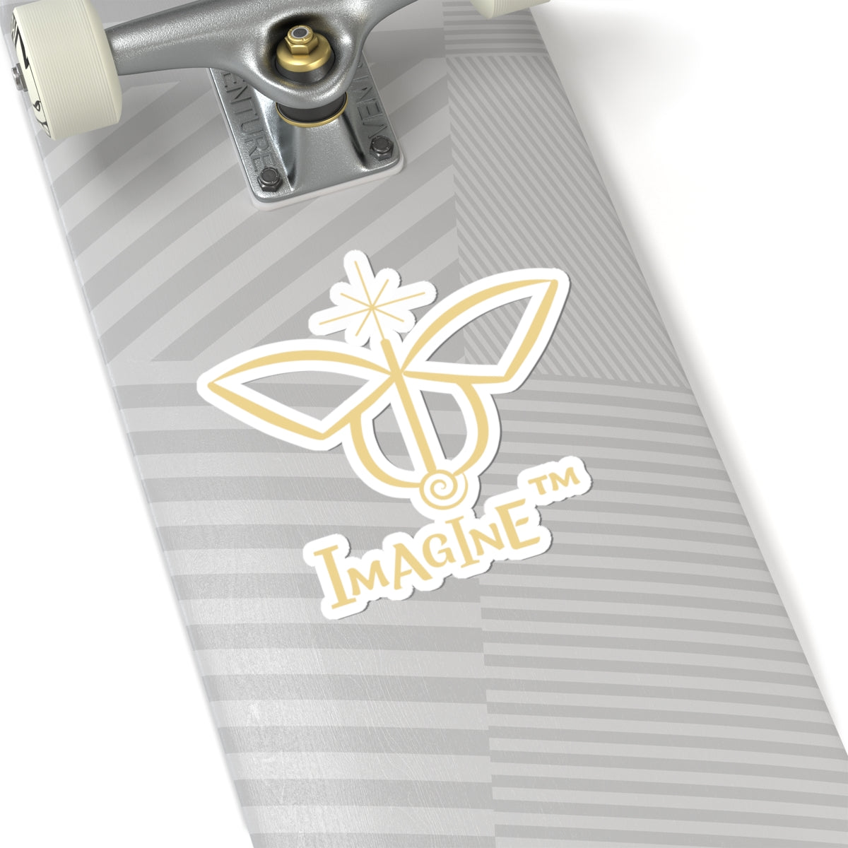 “Imagine, Imagine, Imagine”, IMAGINE™ Series, Butterfly Logo, Hand-Drawn Art Print, Kiss-Cut Stickers, 9 Colors, 2, 3, 4, 6, inch