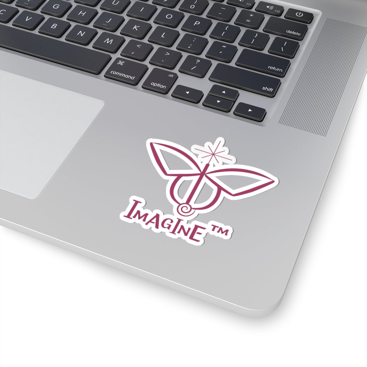 “Imagine, Imagine, Imagine”, IMAGINE™ Series, Butterfly Logo, Hand-Drawn Art Print, Kiss-Cut Stickers, 9 Colors, 2, 3, 4, 6, inch