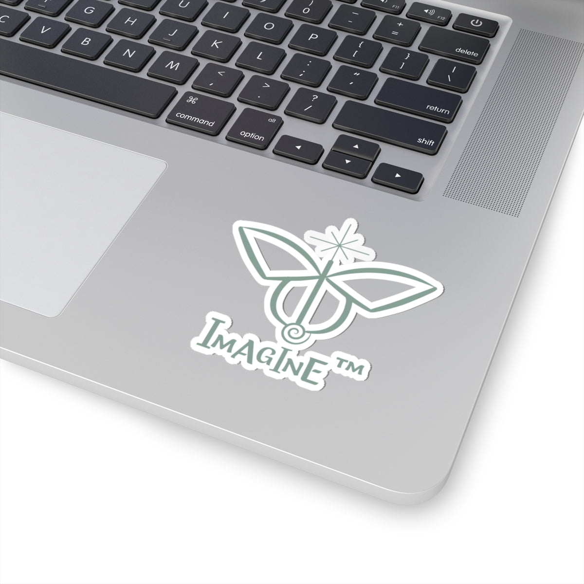 “Imagine, Imagine, Imagine”, IMAGINE™ Series, Butterfly Logo, Hand-Drawn Art Print, Kiss-Cut Stickers, 9 Colors, 2, 3, 4, 6, inch