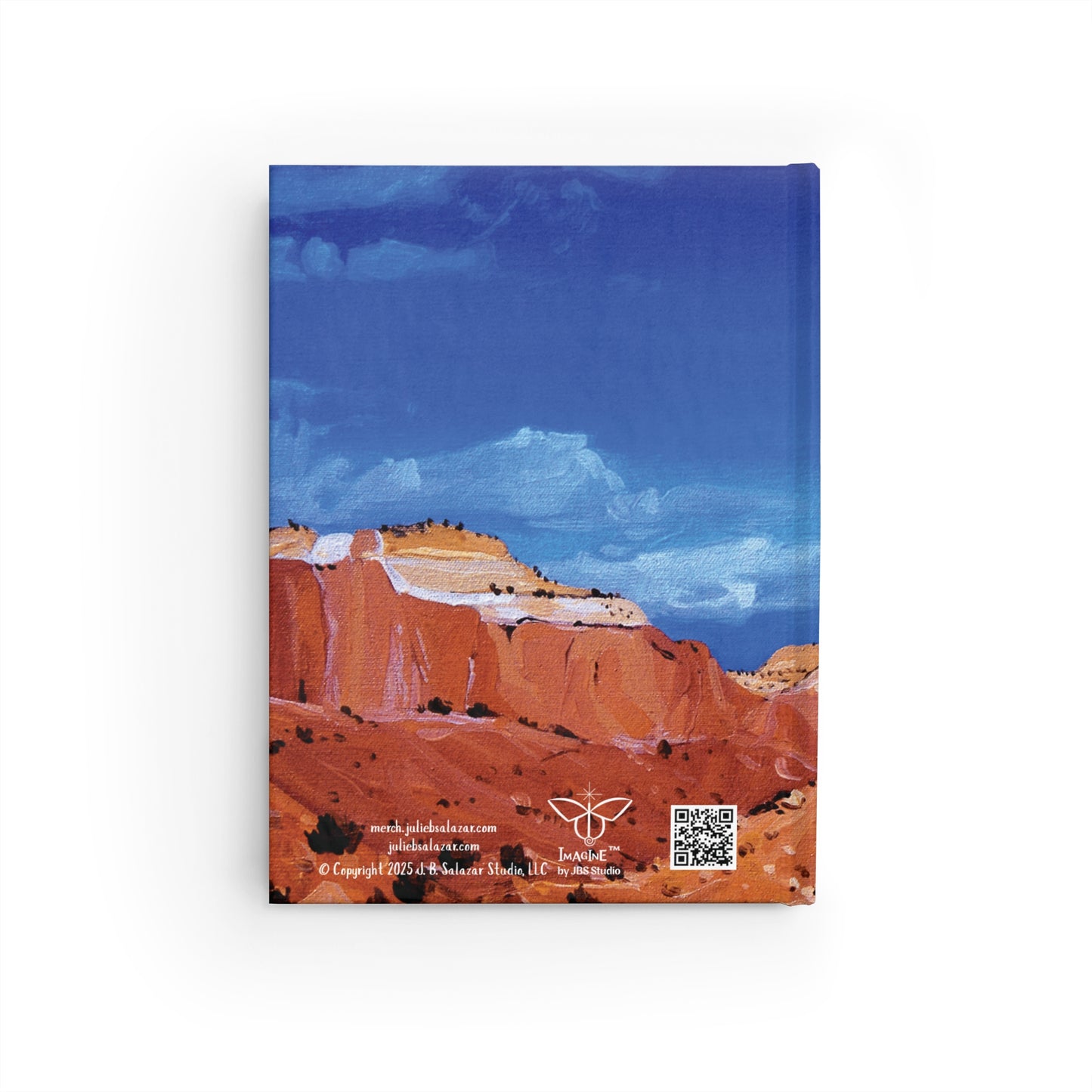 "Into the Canyon", Southwest Landscape, Oil on Canvas Art Print, Hardcover Journal—Lined or Blank