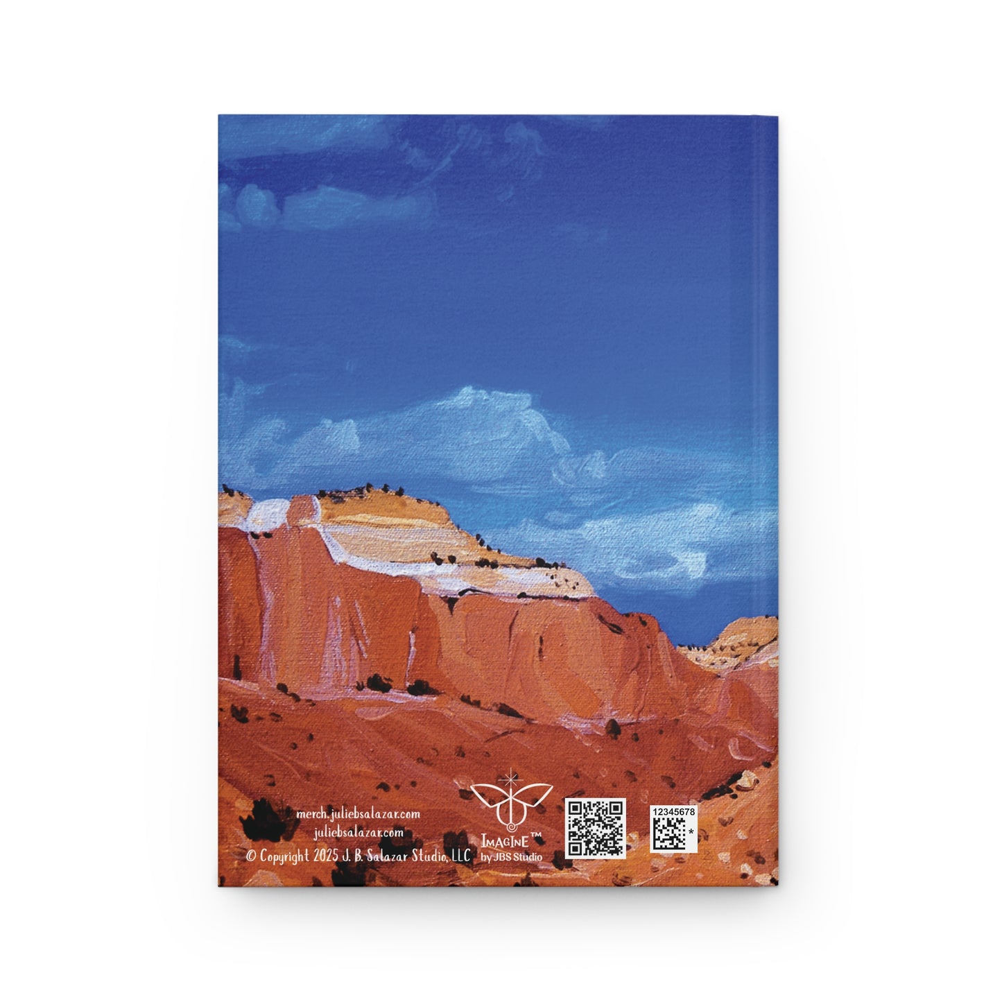 "Into the Canyon", Southwest Landscape, Oil on Canvas Art Print, Hardcover Journal—Lined or Blank
