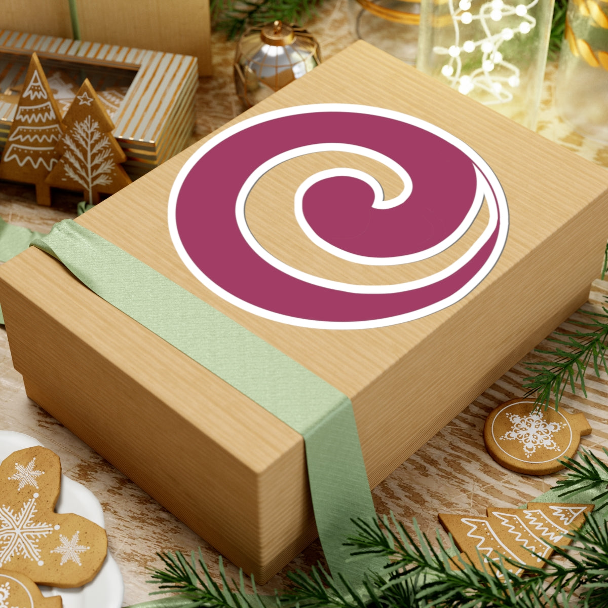 "Julie’s Spiral”, IMAGINE™ Series, Hand-Drawn Art Print, Kiss-Cut Stickers, 21 Colors, 2, 3, 4, 6 inch