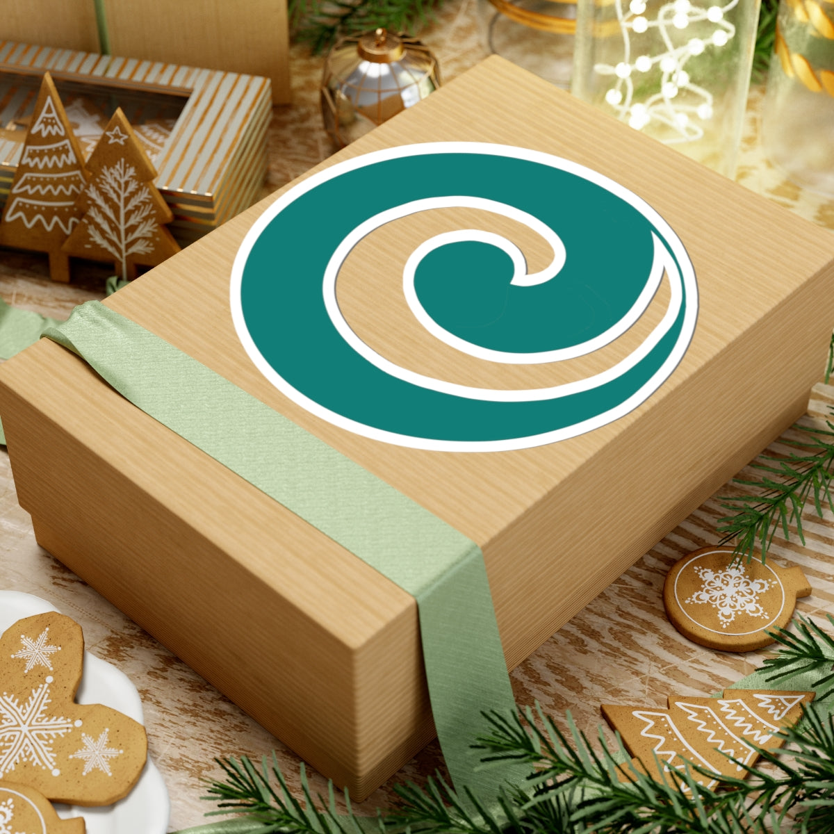 "Julie’s Spiral”, IMAGINE™ Series, Hand-Drawn Art Print, Kiss-Cut Stickers, 21 Colors, 2, 3, 4, 6 inch