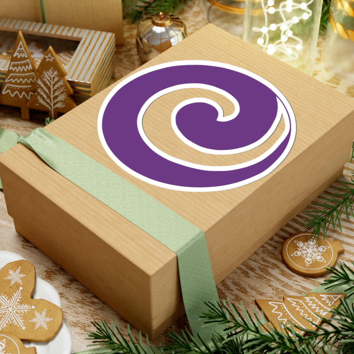 "Julie’s Spiral”, IMAGINE™ Series, Hand-Drawn Art Print, Kiss-Cut Stickers, 21 Colors, 2, 3, 4, 6 inch