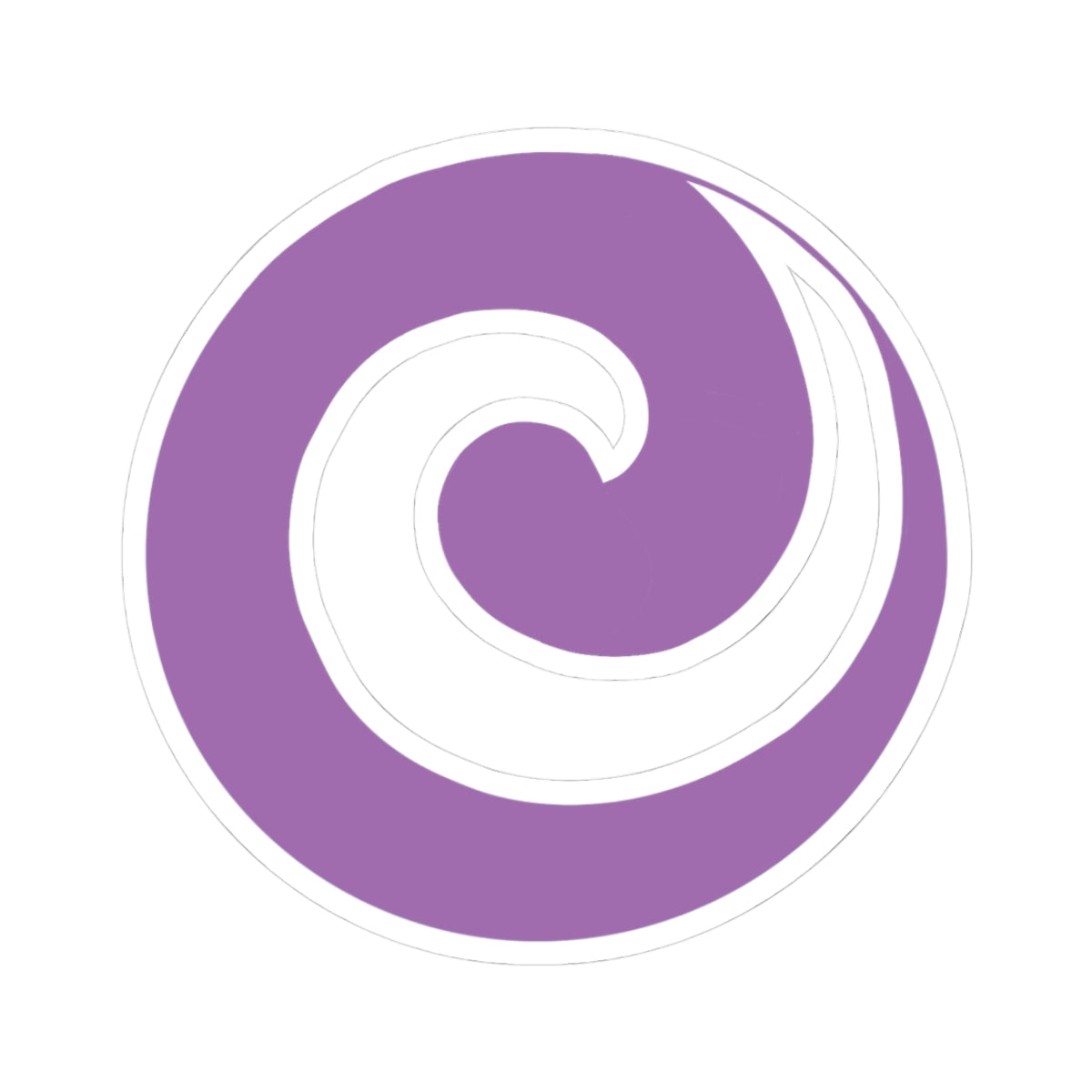 "Julie’s Spiral”, IMAGINE™ Series, Hand-Drawn Art Print, Kiss-Cut Stickers, 21 Colors, 2, 3, 4, 6 inch