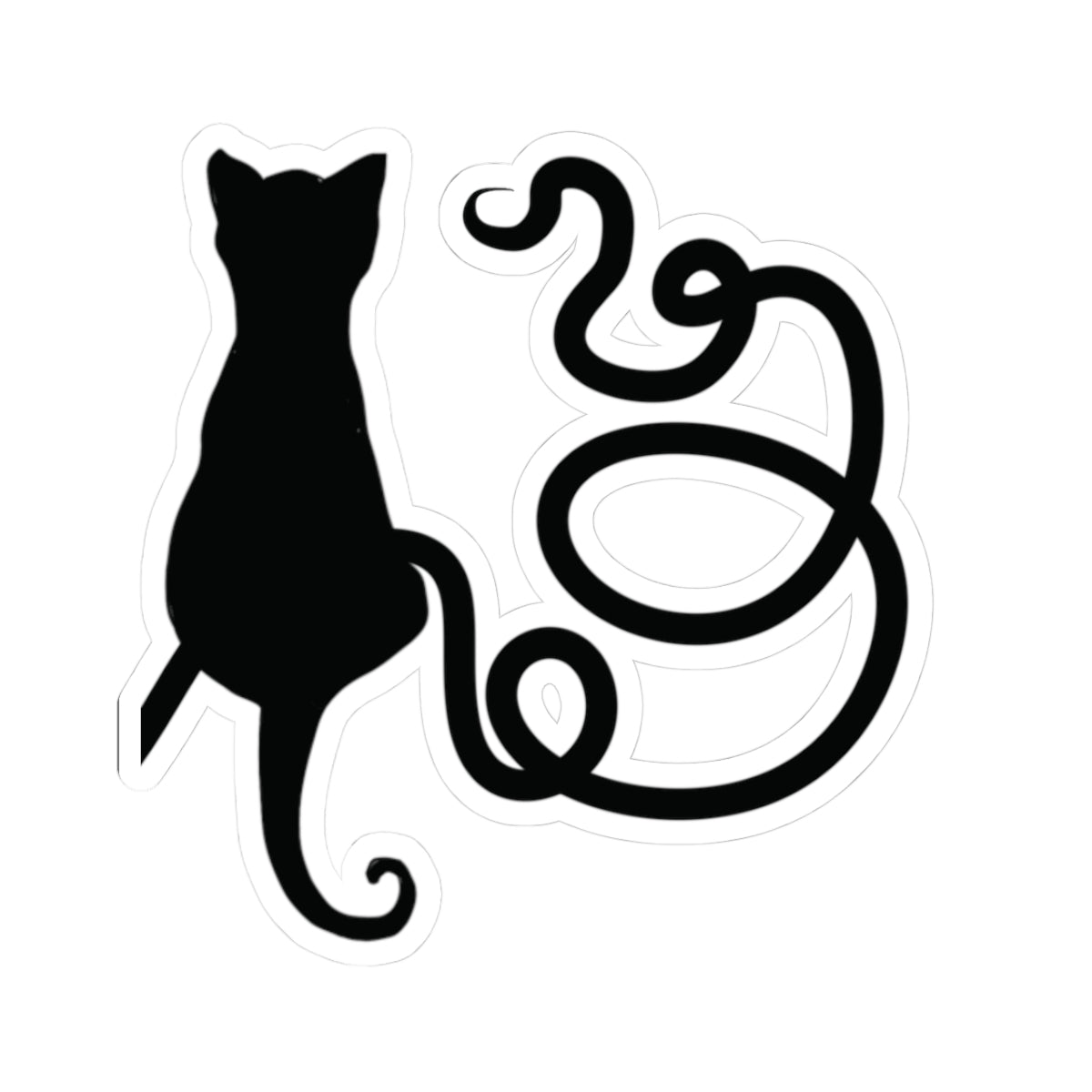 “Loop De Loop”, IMAGINE™ Series, Hand-Drawn Art Print, Kiss-Cut Stickers, Stellar Kitty Cat Collection, 2, 3, 4, 6, inch