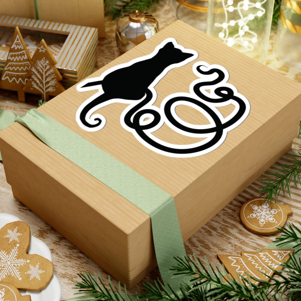 “Loop De Loop”, IMAGINE™ Series, Hand-Drawn Art Print, Kiss-Cut Stickers, Stellar Kitty Cat Collection, 2, 3, 4, 6, inch