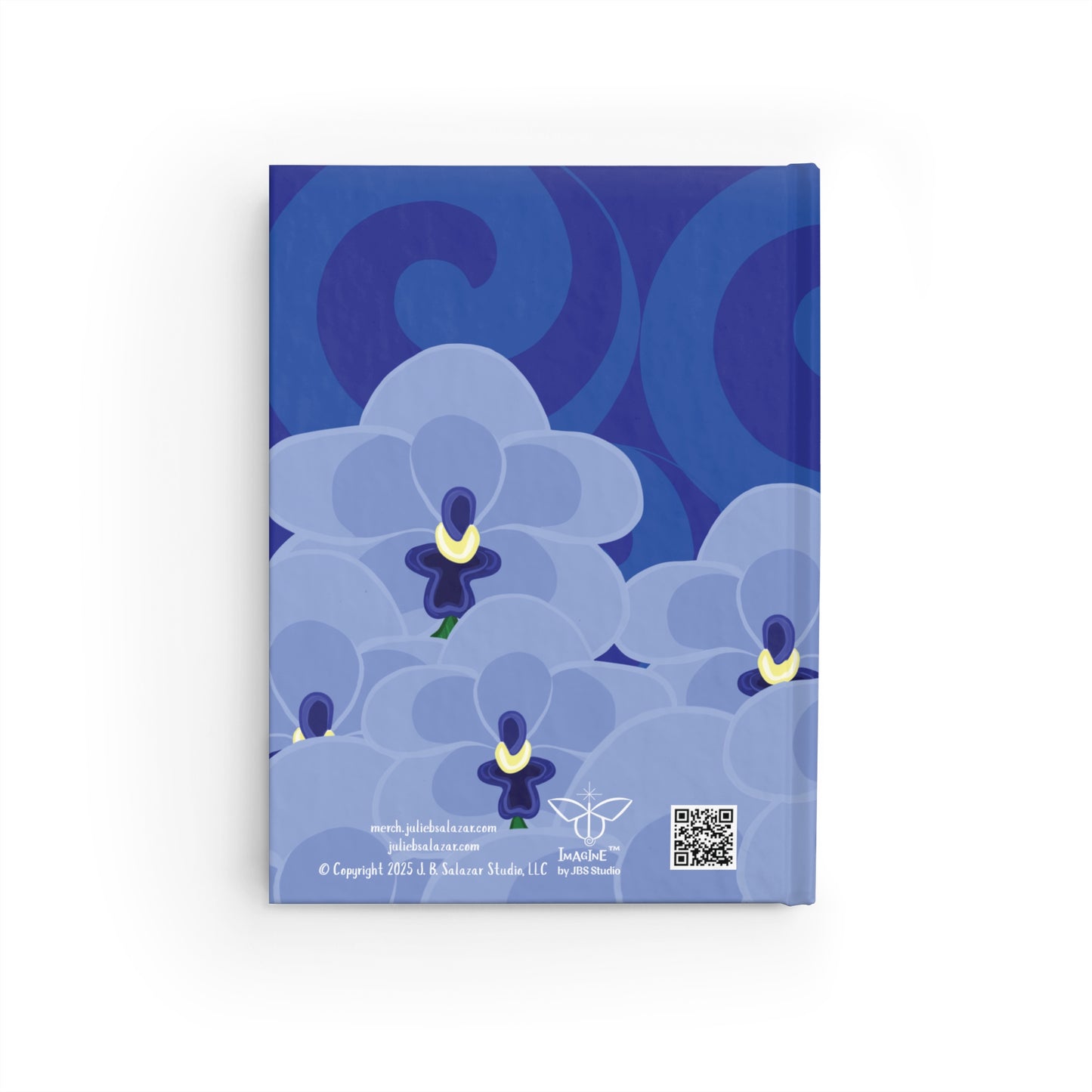 "Orchid Dreams”, IMAGINE™ Series Hand-Drawn Art Print, Hardcover Journal—Option to Personalize—Lined or Blank