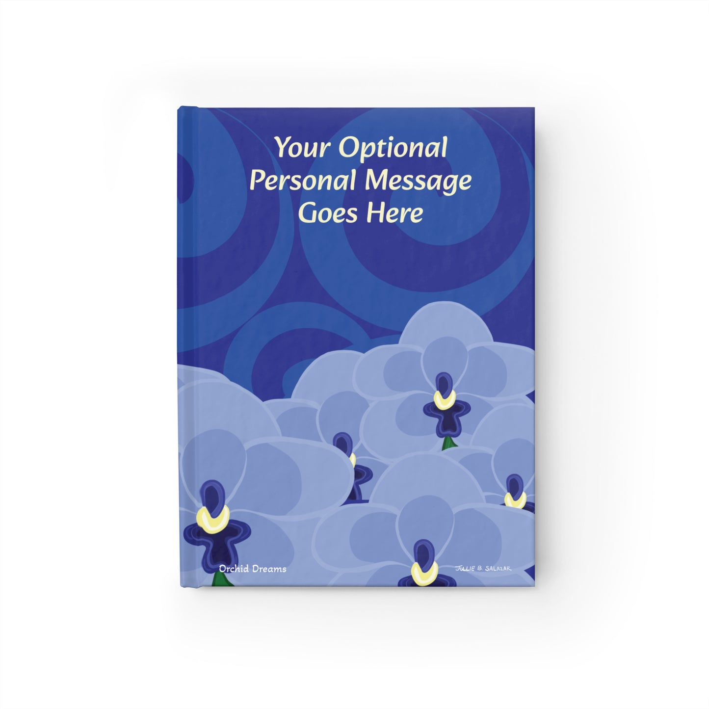 "Orchid Dreams”, IMAGINE™ Series Hand-Drawn Art Print, Hardcover Journal—Option to Personalize—Lined or Blank