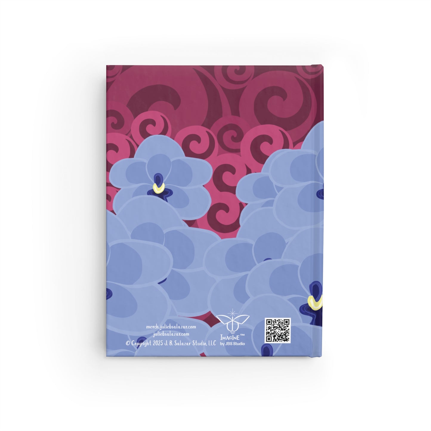 "Orchid Dreams”, IMAGINE™ Series Hand-Drawn Art Print, Hardcover Journal—Option to Personalize—Lined or Blank