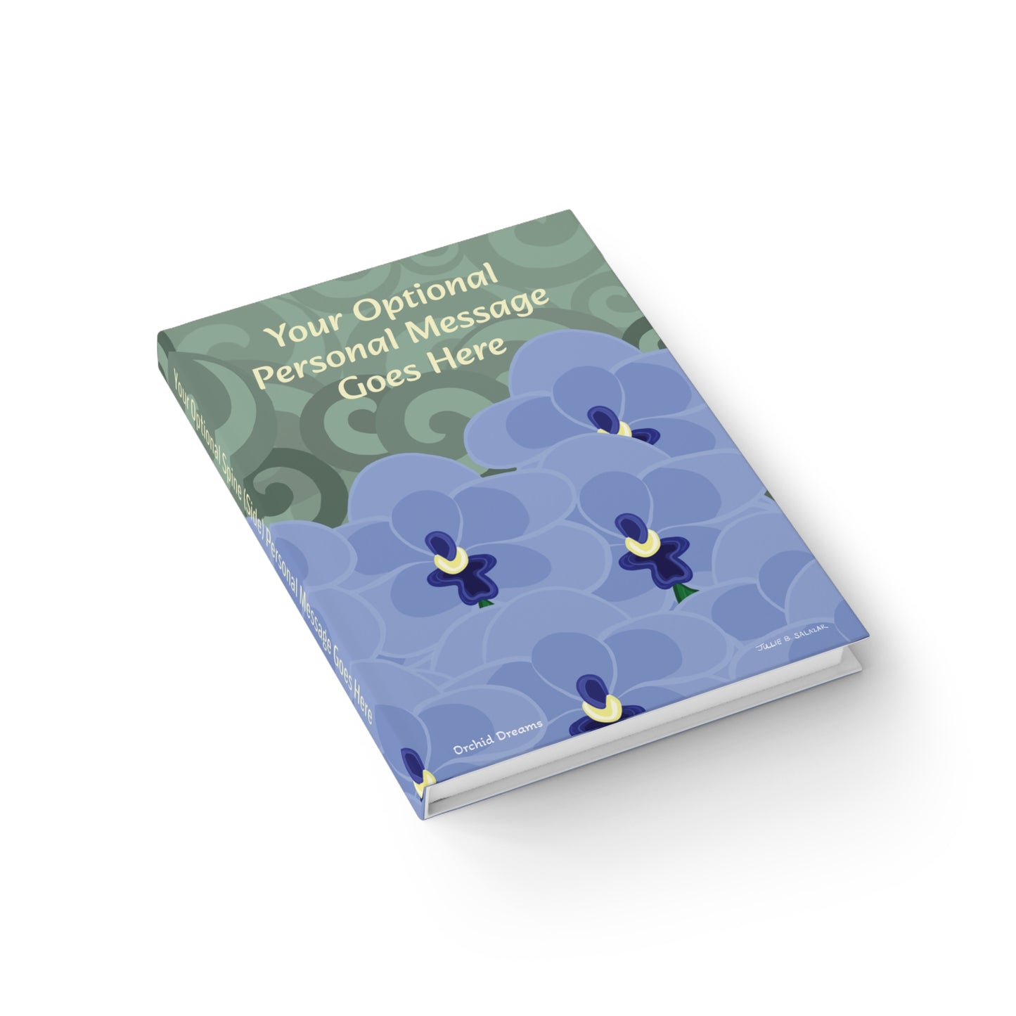 "Orchid Dreams”, IMAGINE™ Series Hand-Drawn Art Print, Hardcover Journal—Option to Personalize—Lined or Blank