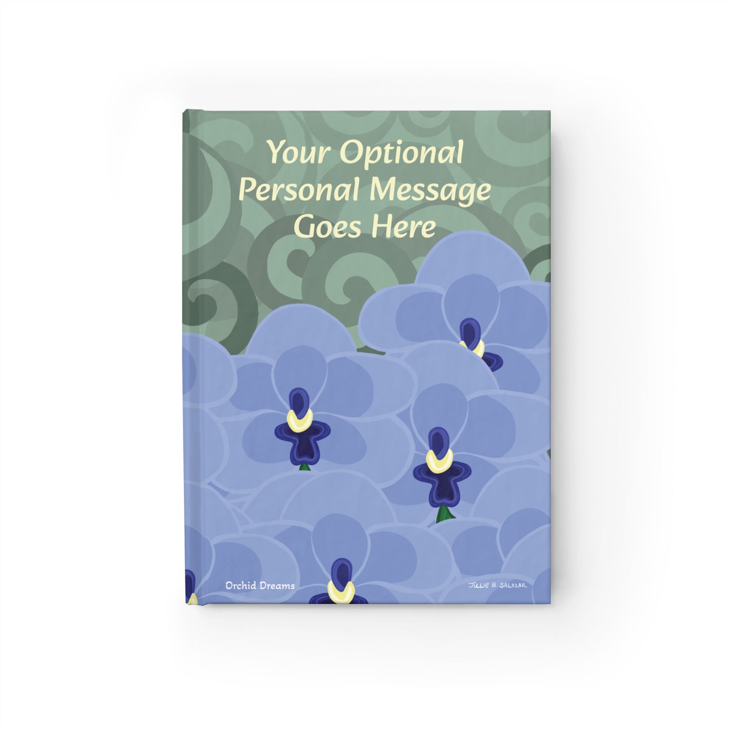 "Orchid Dreams”, IMAGINE™ Series Hand-Drawn Art Print, Hardcover Journal—Option to Personalize—Lined or Blank