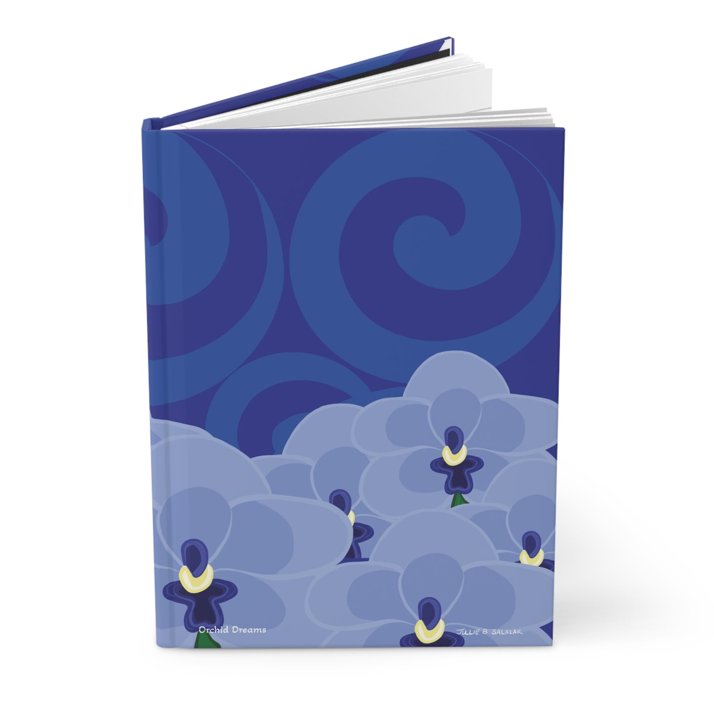 "Orchid Dreams”, IMAGINE™ Series Hand-Drawn Art Print, Hardcover Journal—Option to Personalize—Lined or Blank