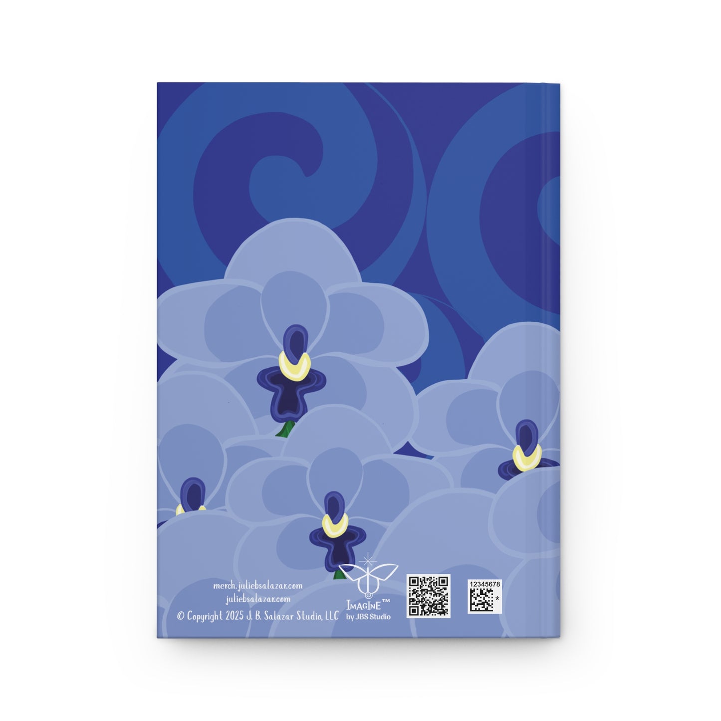 "Orchid Dreams”, IMAGINE™ Series Hand-Drawn Art Print, Hardcover Journal—Option to Personalize—Lined or Blank