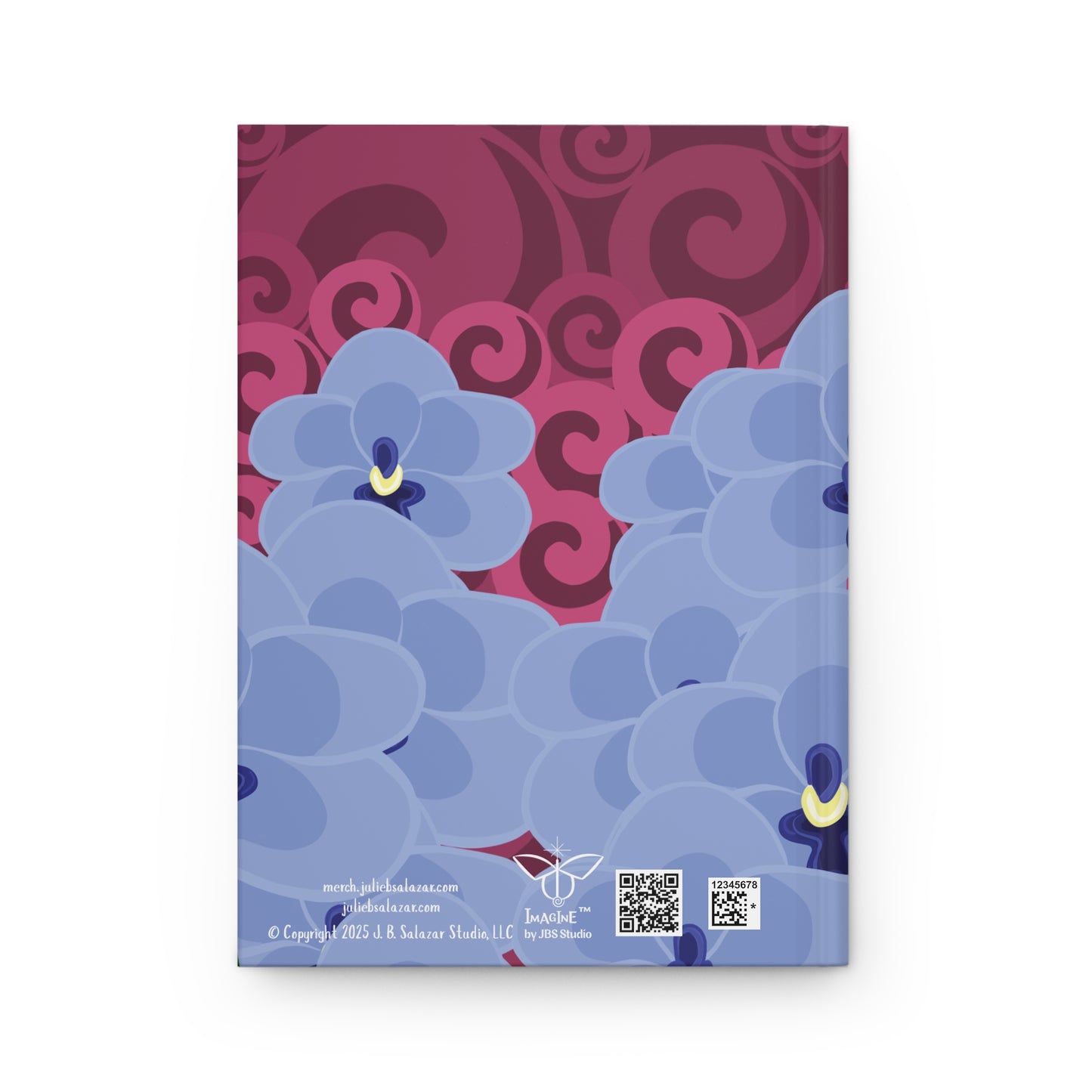 "Orchid Dreams”, IMAGINE™ Series Hand-Drawn Art Print, Hardcover Journal—Option to Personalize—Lined or Blank