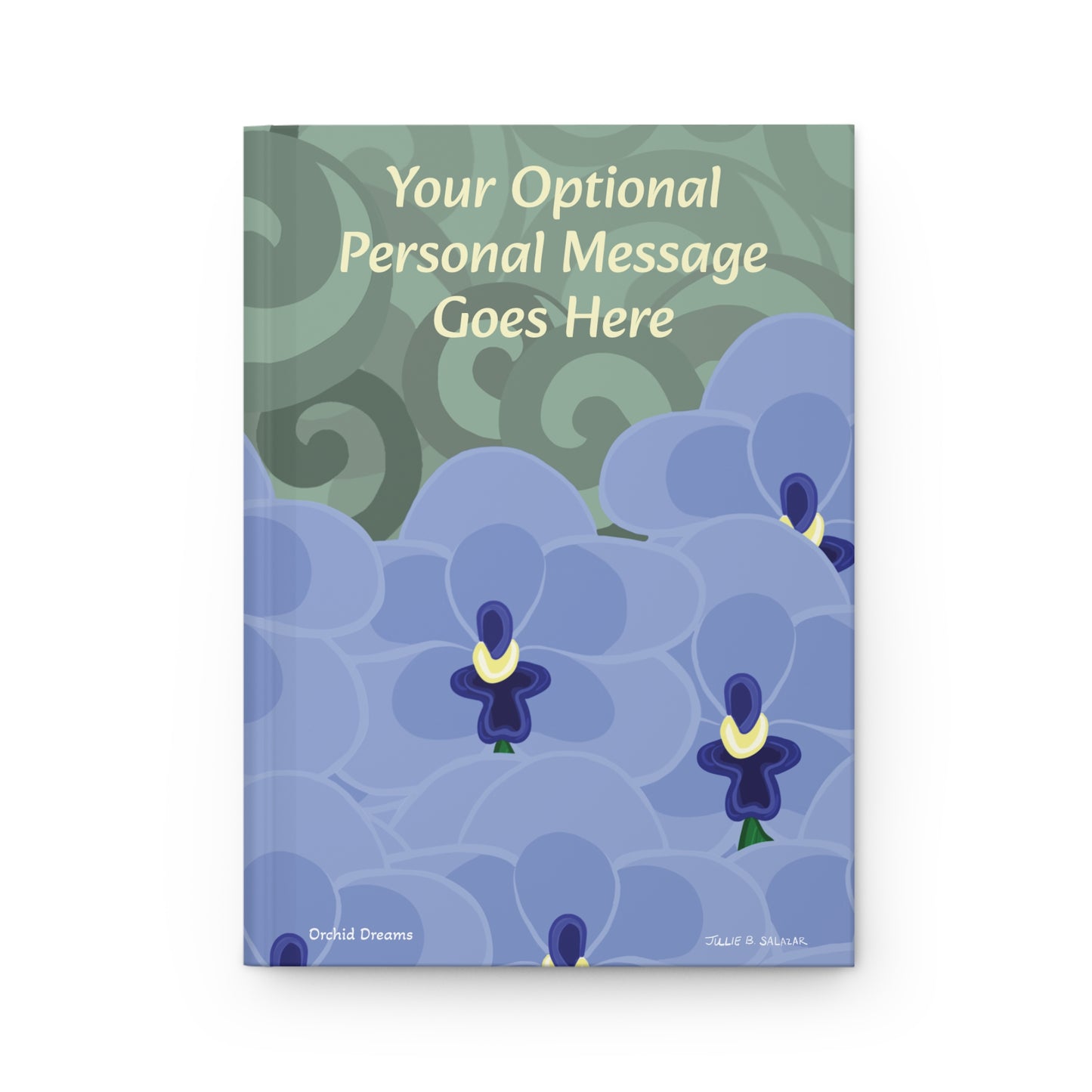 "Orchid Dreams”, IMAGINE™ Series Hand-Drawn Art Print, Hardcover Journal—Option to Personalize—Lined or Blank