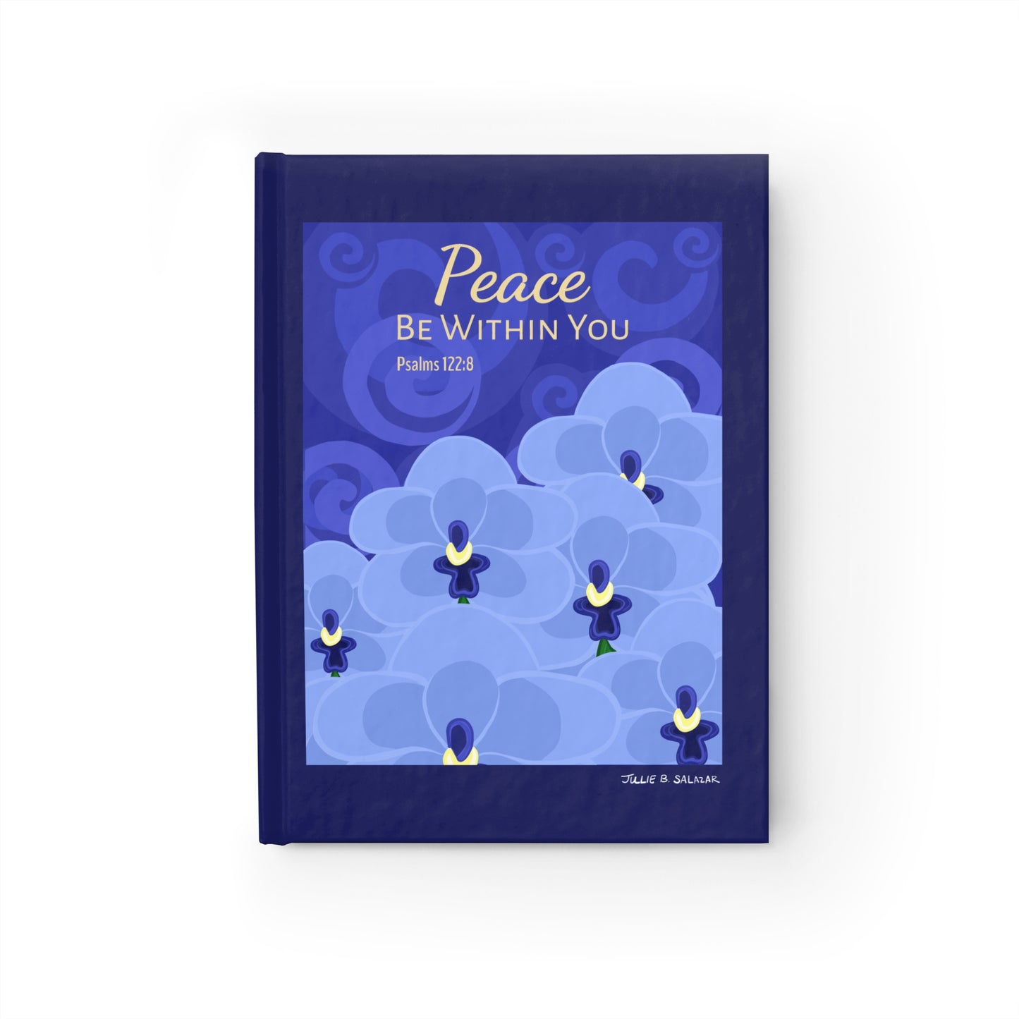 “Peace Be Within You”, IMAGINE™ Series Hand-Drawn Orchid Art Print, Hardcover Journal—Lined or Blank