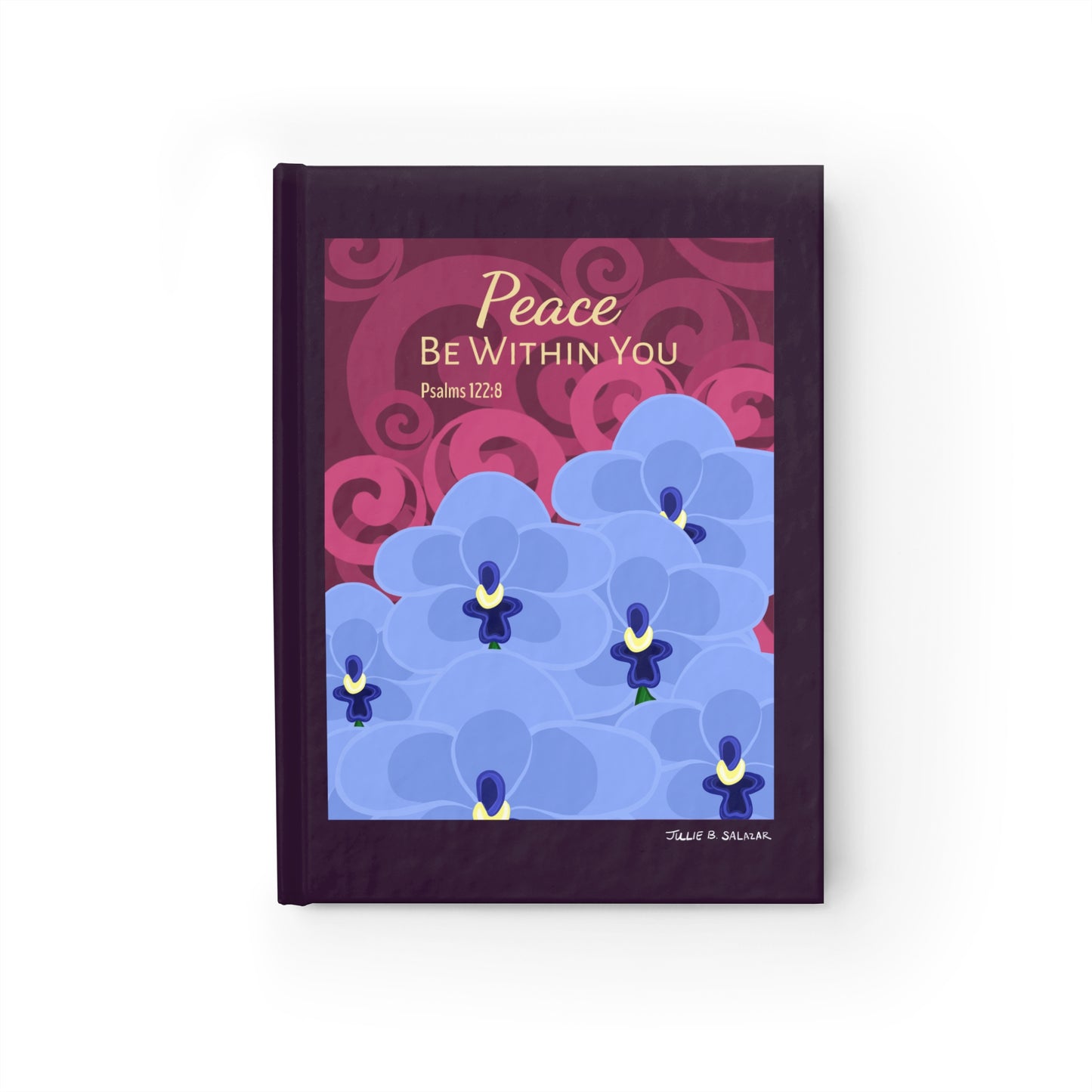 “Peace Be Within You”, IMAGINE™ Series Hand-Drawn Orchid Art Print, Hardcover Journal—Lined or Blank